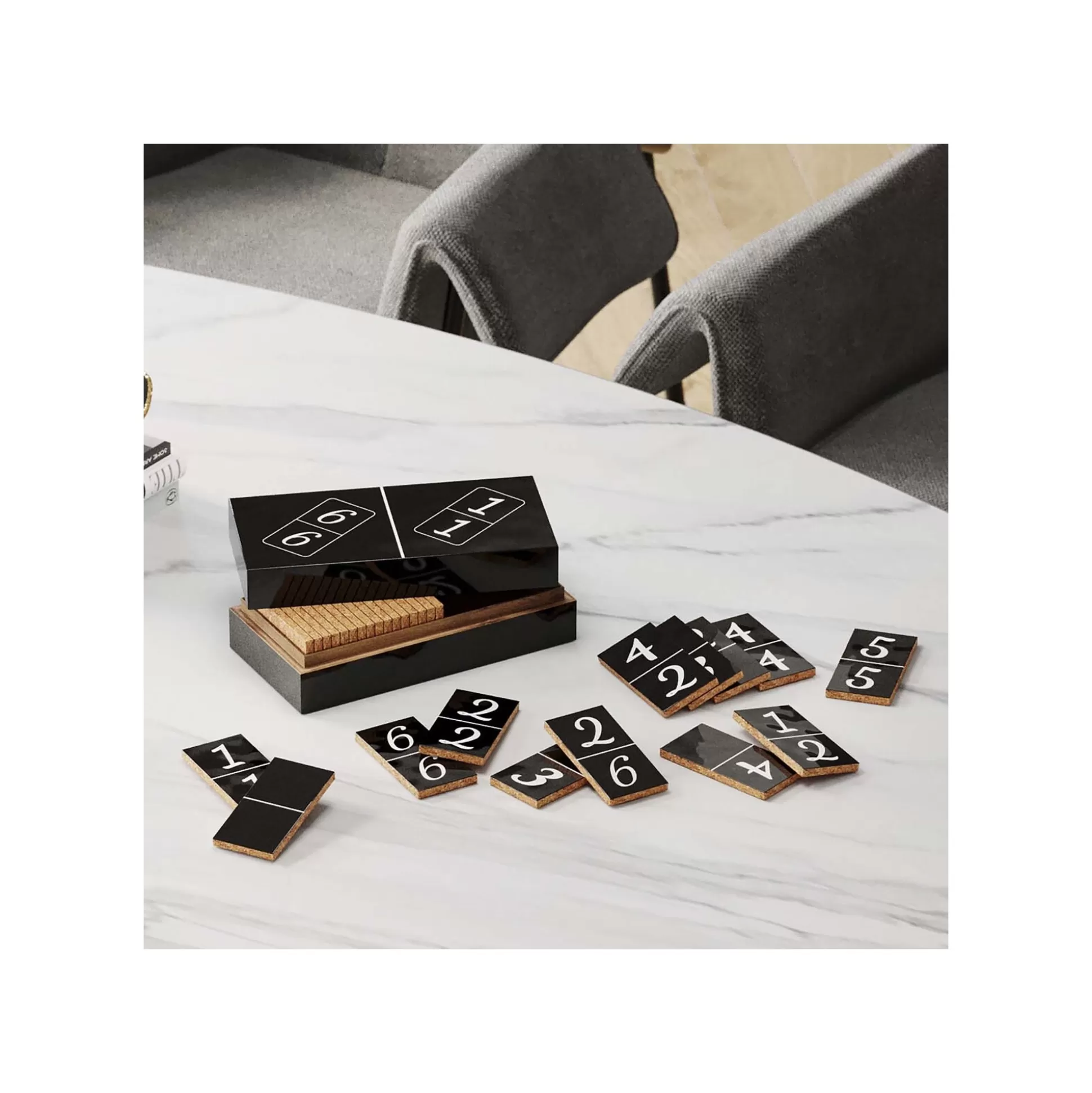 Jeu De Dominos Noirs Coffret ^KARE Design Fashion