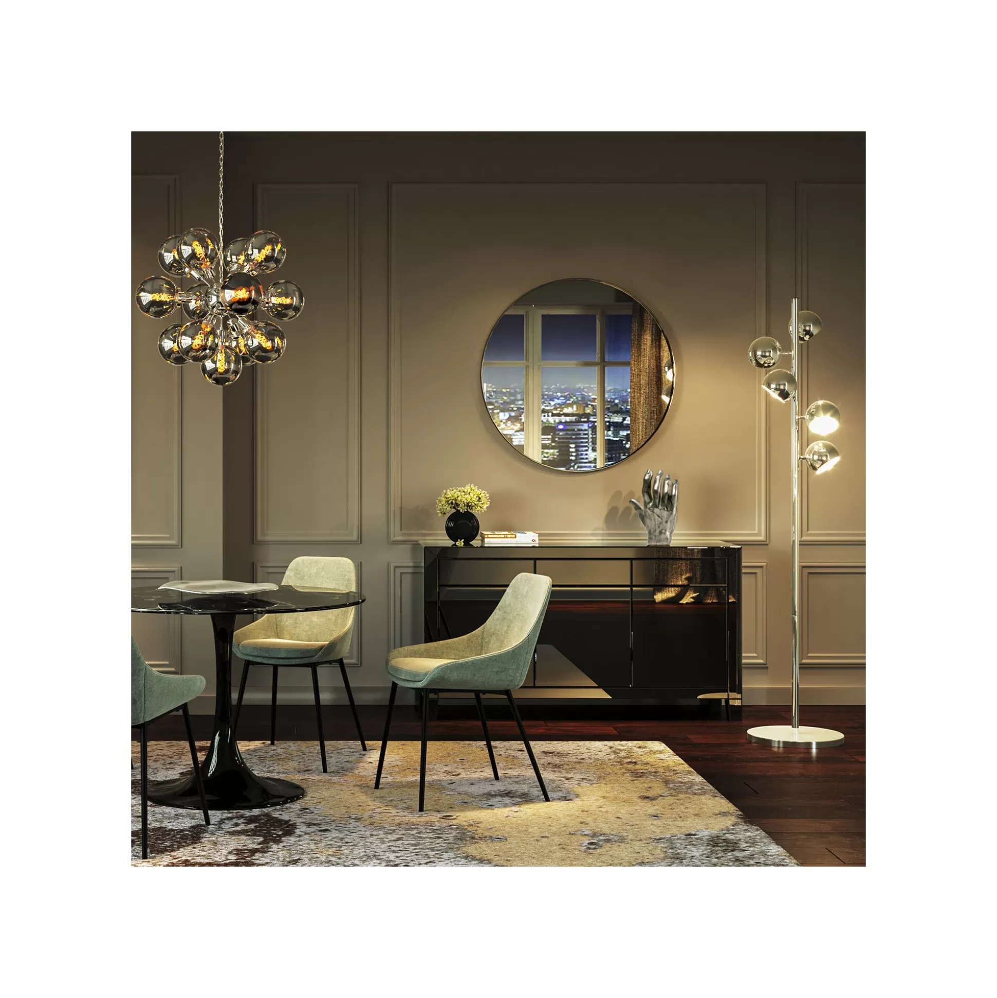 Lampadaire Calotta 200cm Chromé ^KARE Design Fashion