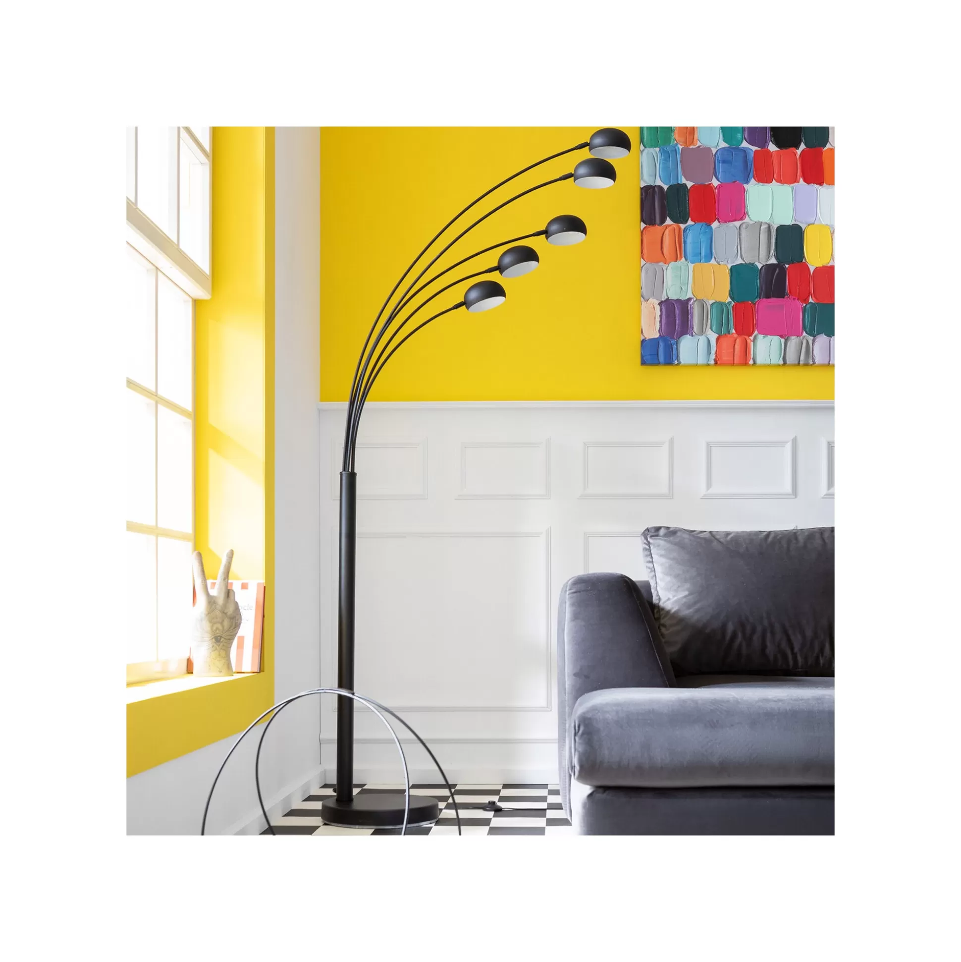 Lampadaire Five Fingers 201cm Noir Mat ^KARE Design Flash Sale