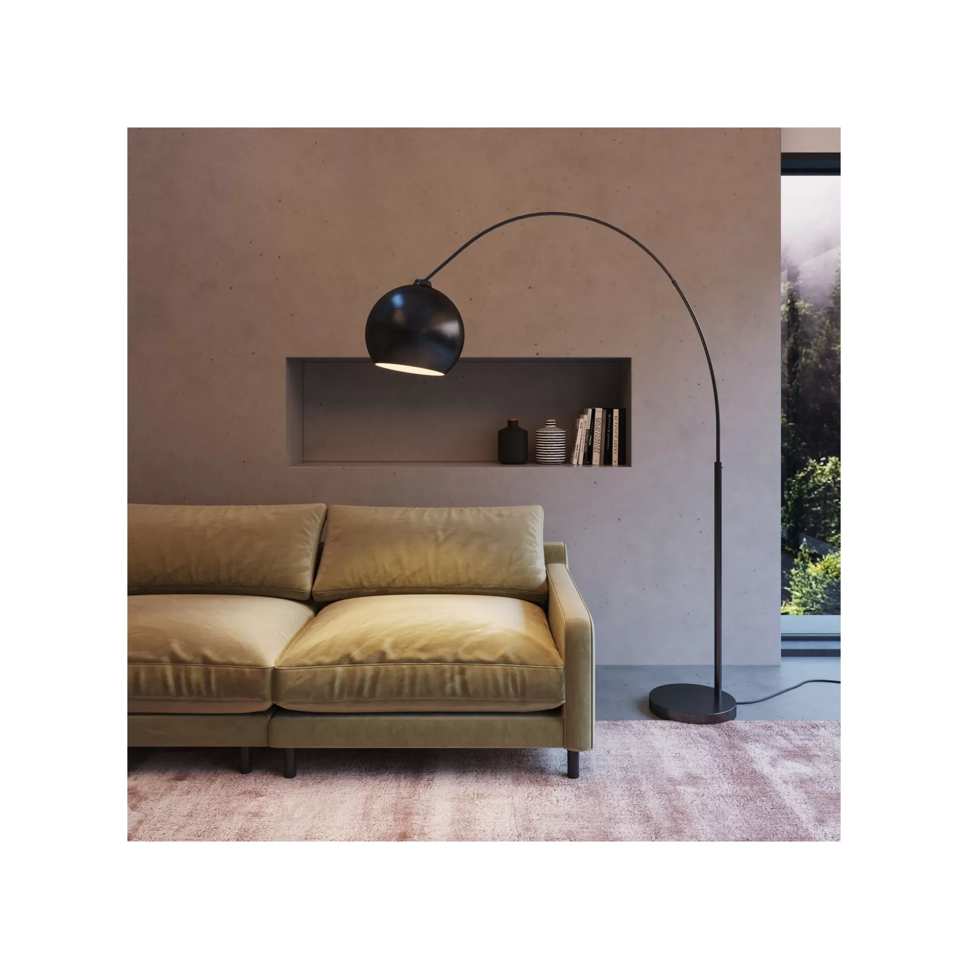 Lampadaire Lounge 175cm Noir Mat ^KARE Design Online