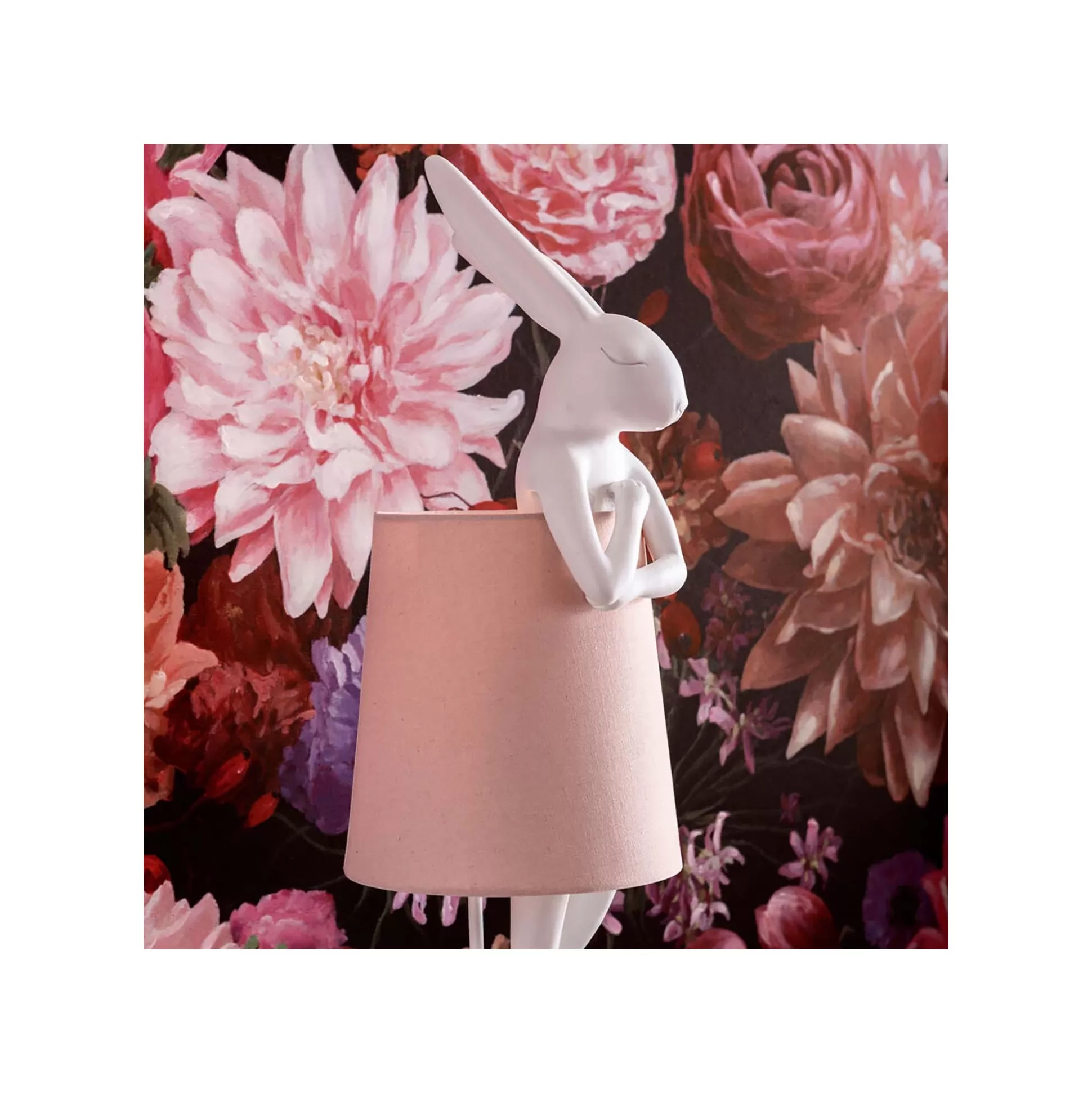 Lampe Animal Lapin Blanche Et Rose 50cm ^KARE Design Best Sale