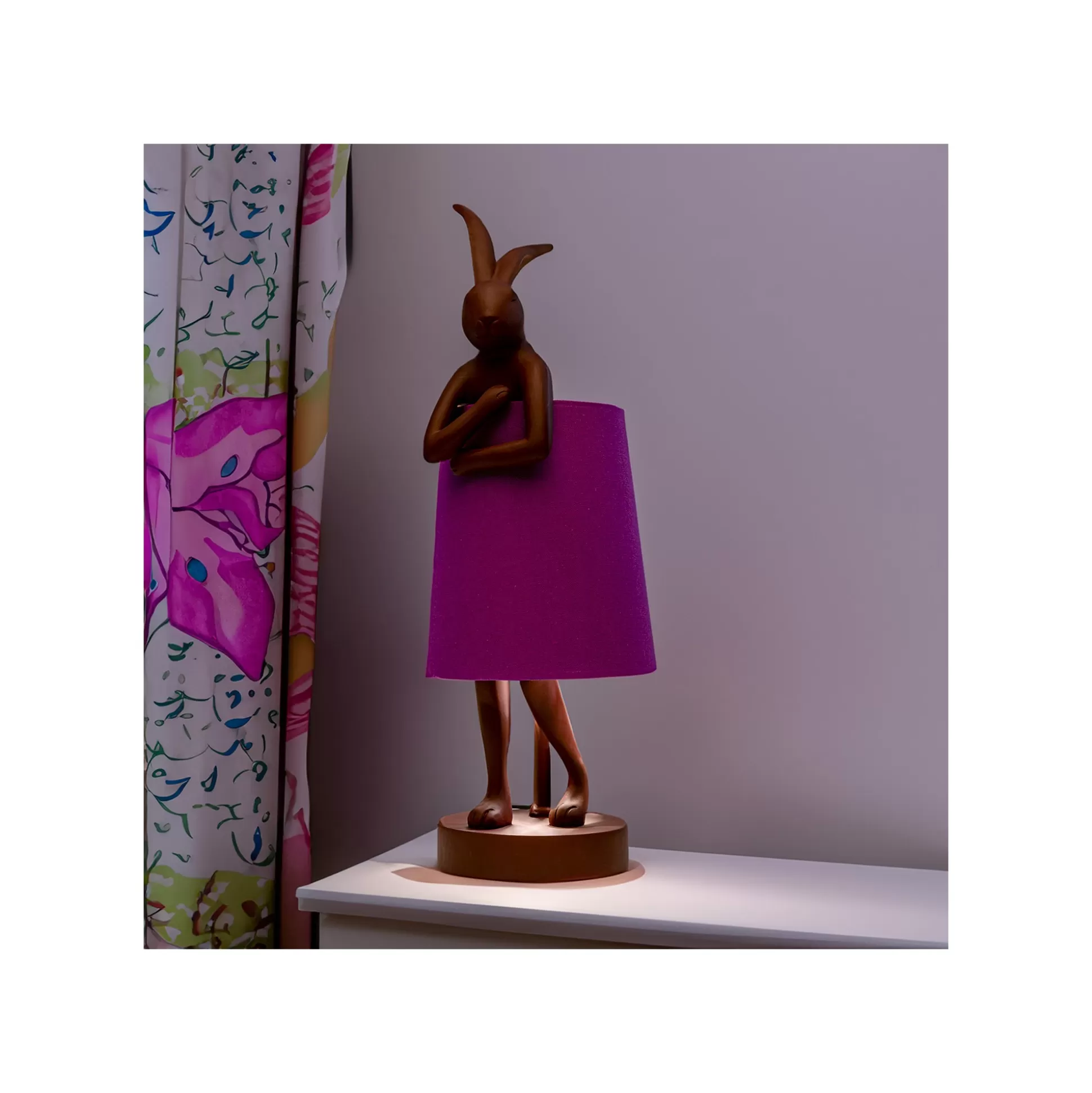 Lampe Animal Lapin Bordeaux Et Violette 50cm ^KARE Design Hot