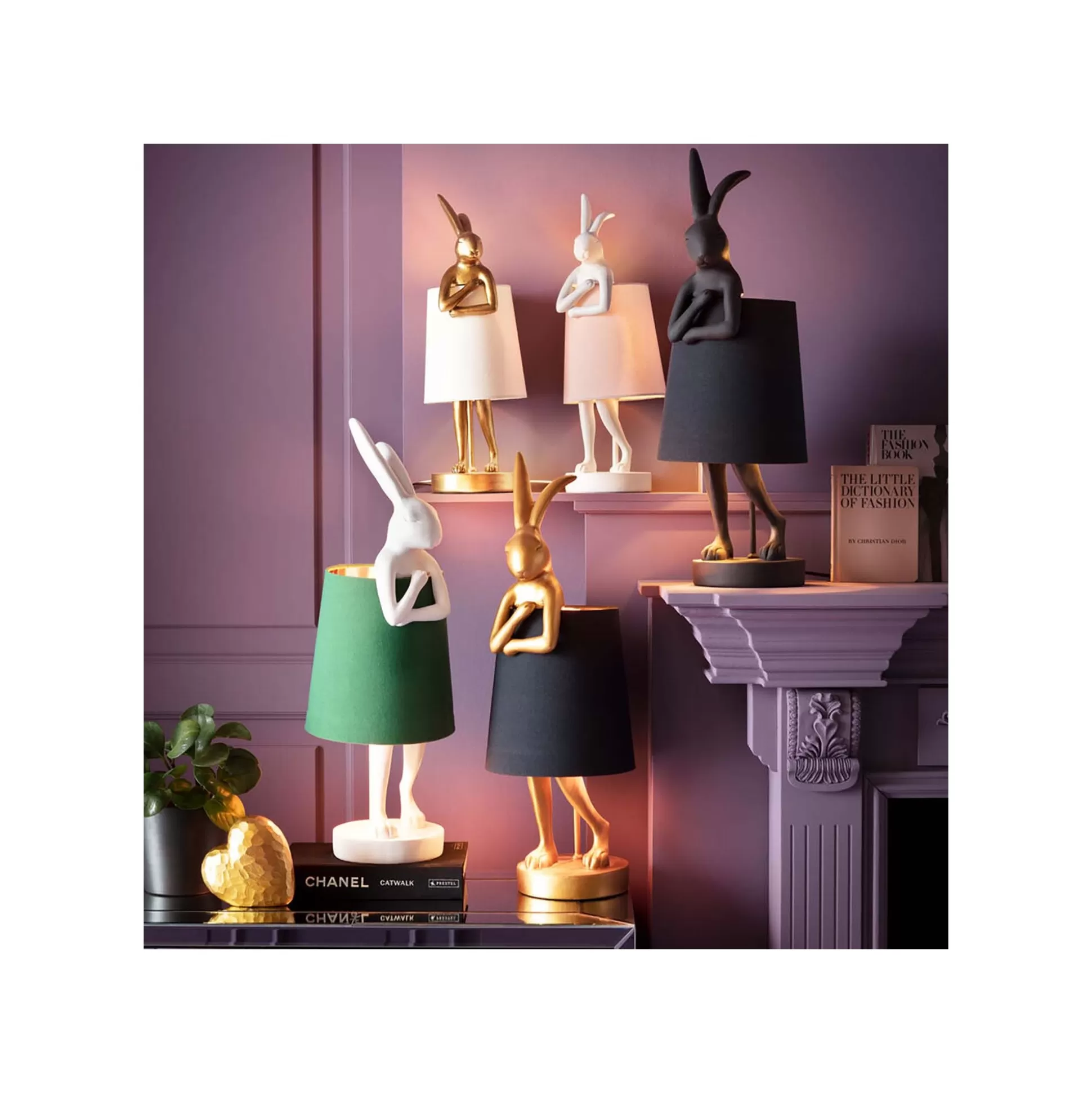 Lampe Animal Lapin Dorée Et Noire 68cm ^KARE Design Best