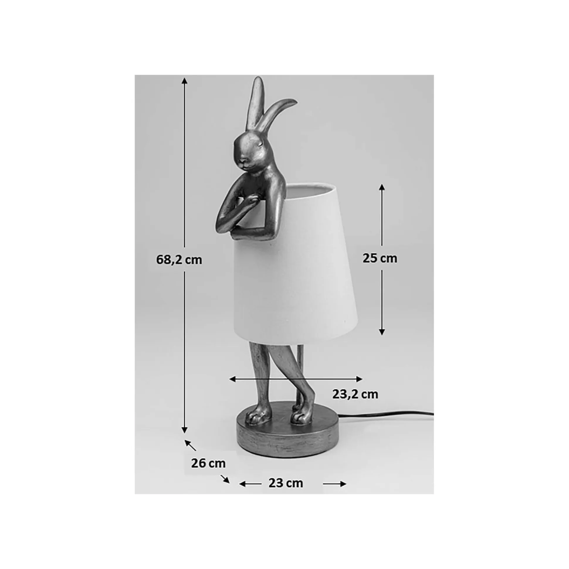Lampe Animal Lapin Dorée Et Noire 68cm ^KARE Design Best