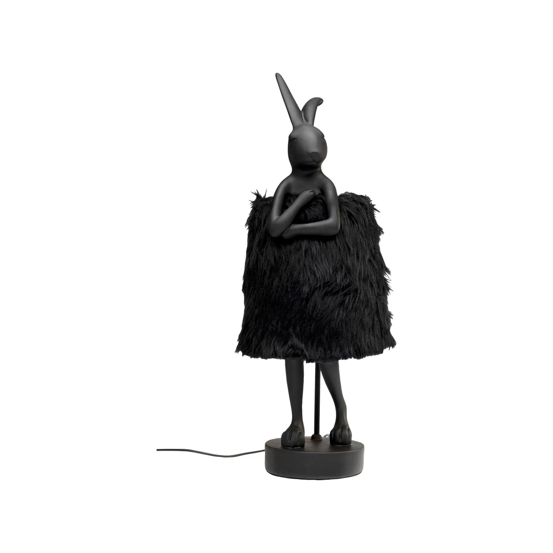 Lampe Animal Lapin Fluff Noir 68cm ^KARE Design Online