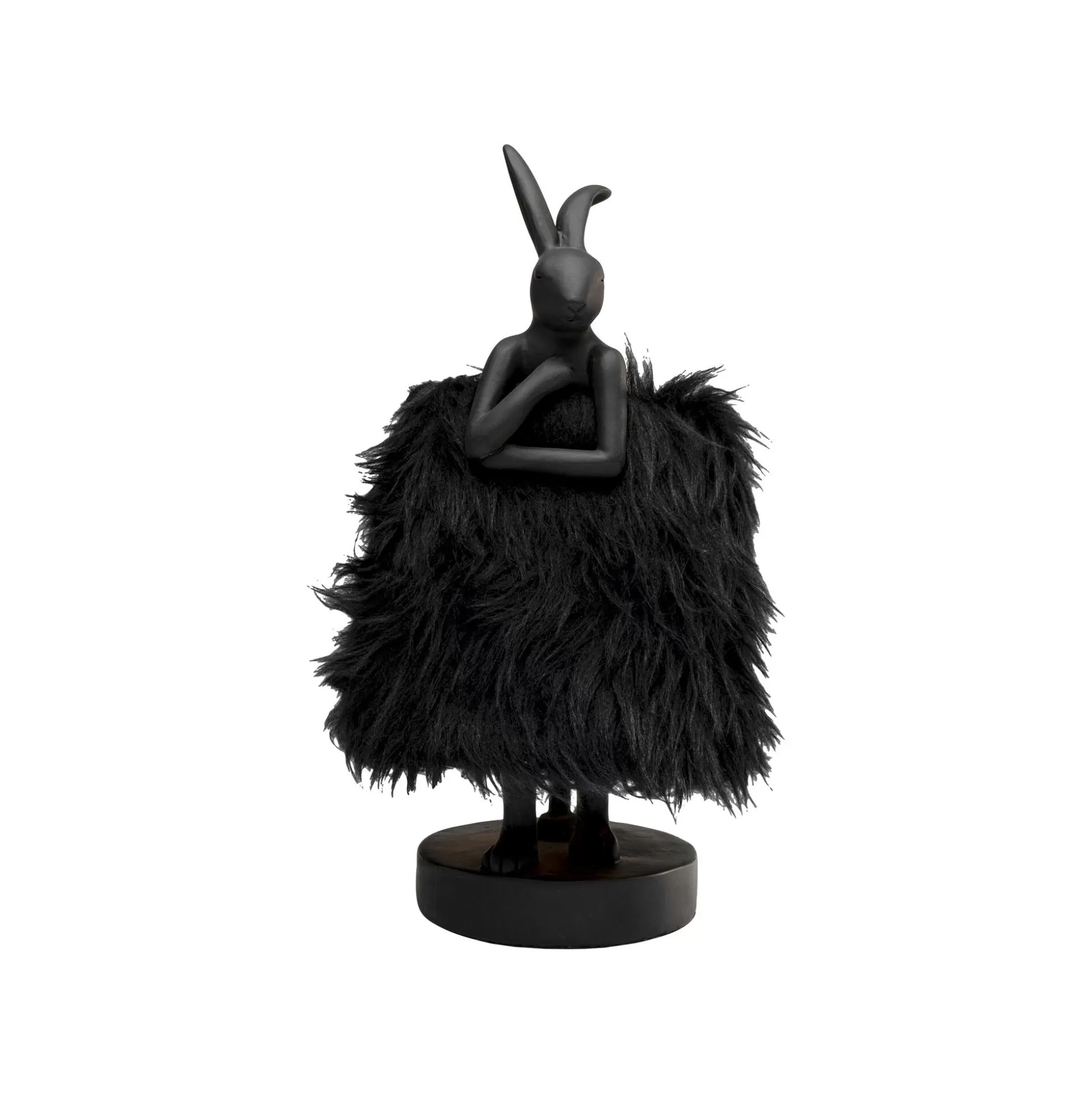 Lampe Animal Lapin Fluff Noir 30cm ^KARE Design Clearance