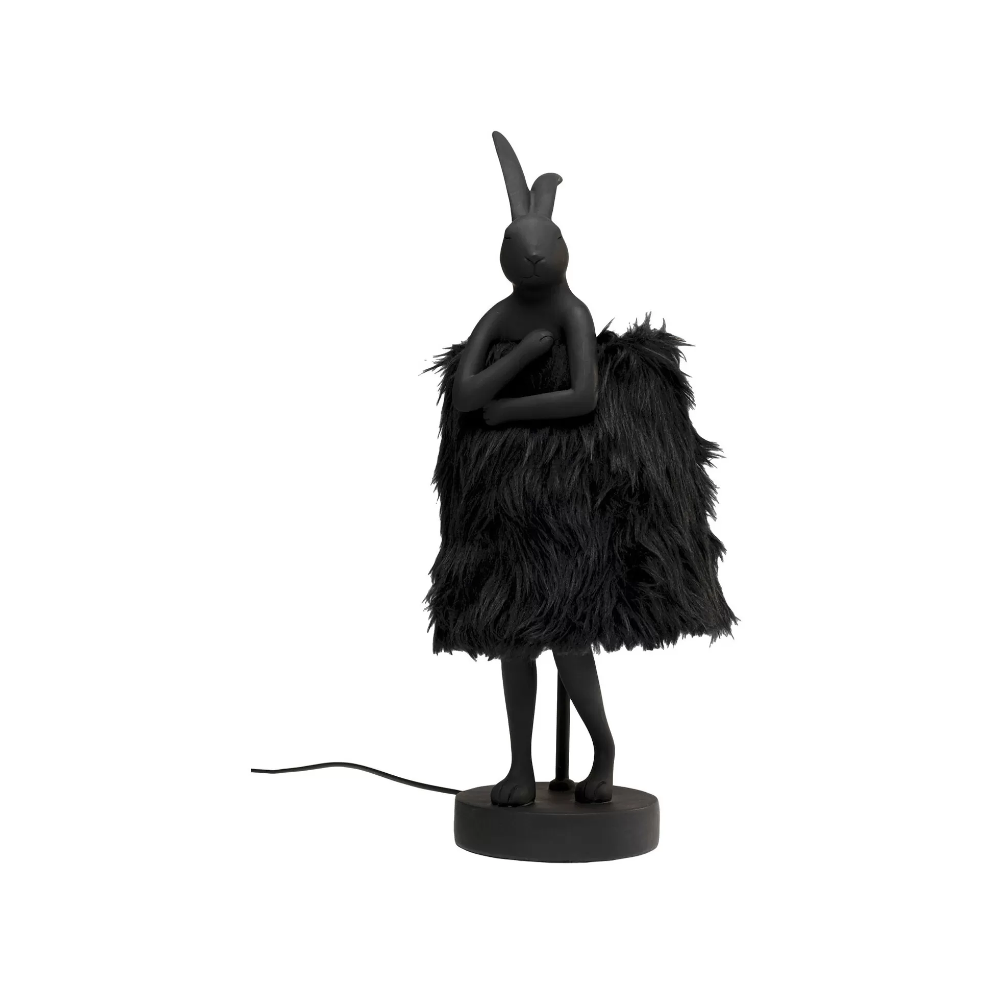 Lampe Animal Lapin Fluff Noir 50cm ^KARE Design Store