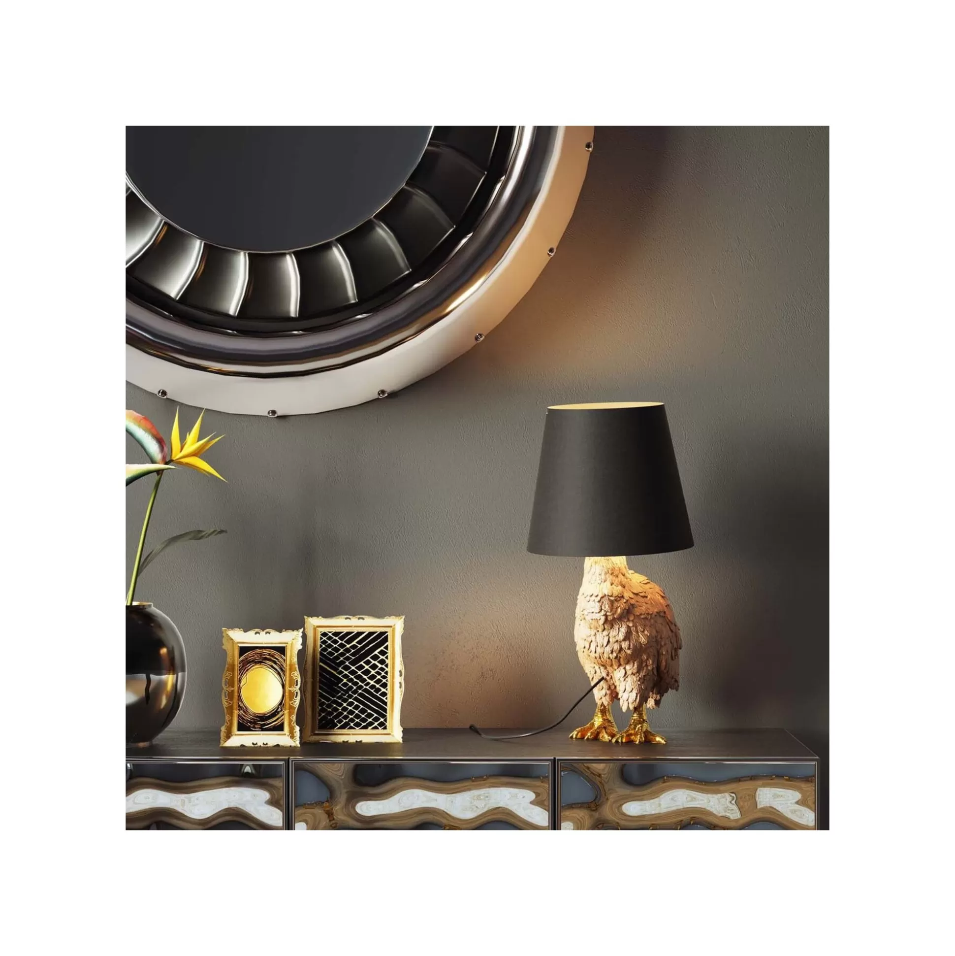 Lampe Canard Doré Et Noir ^KARE Design Best Sale