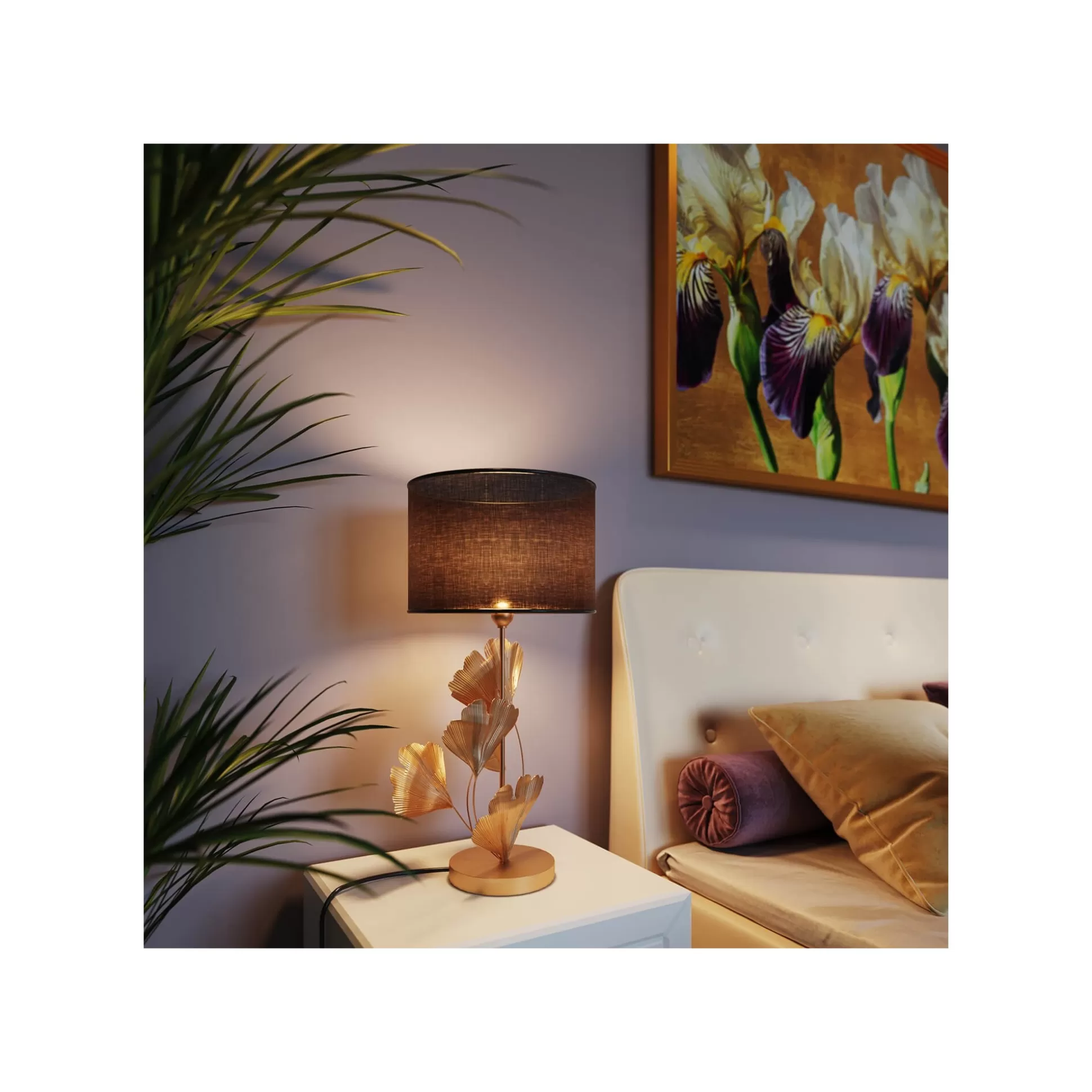 Lampe Feuilles De Ginkgo Dorées Et Noir ^KARE Design Best