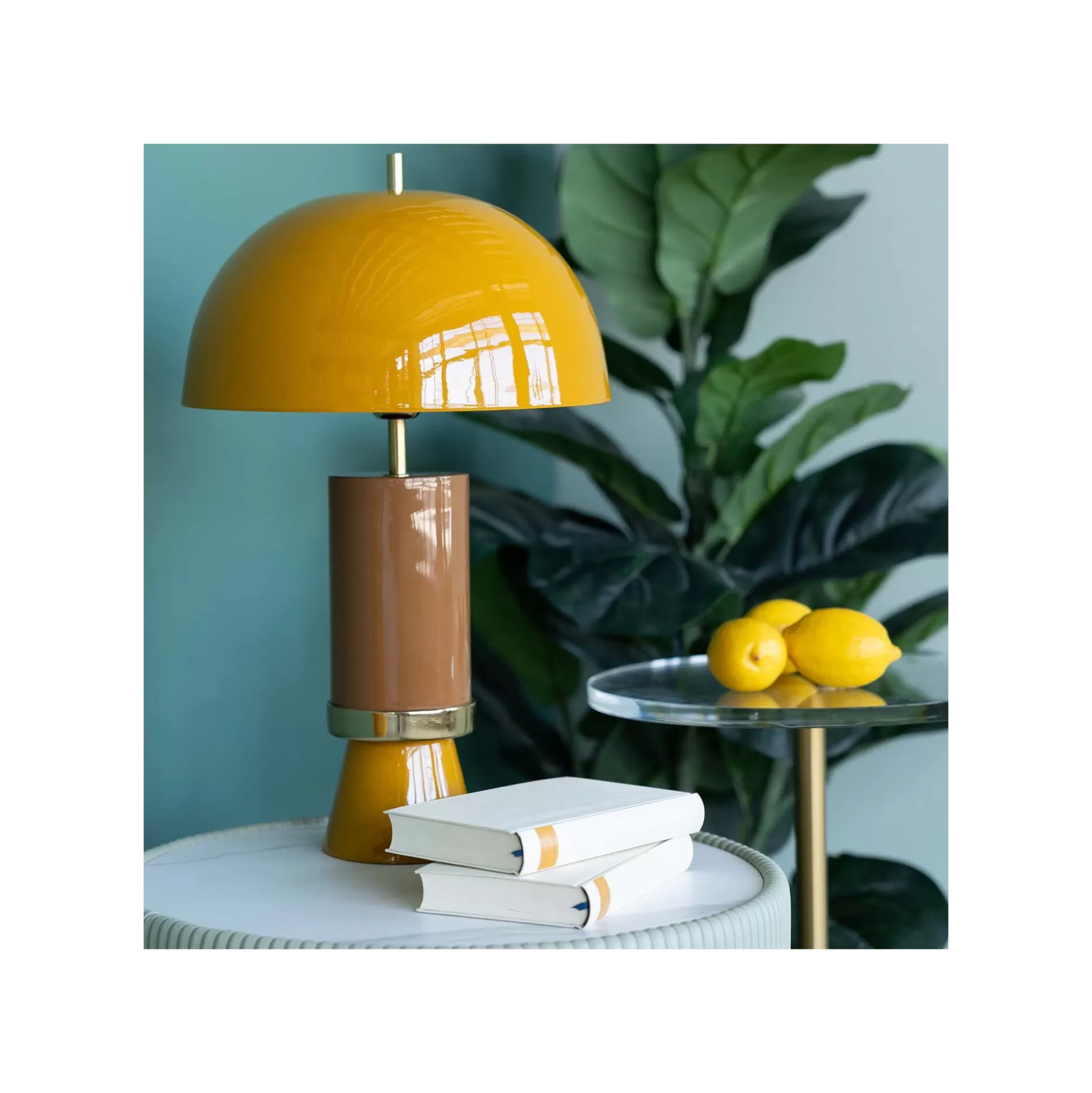 Lampe Josy Jaune Et Marron ^KARE Design Online