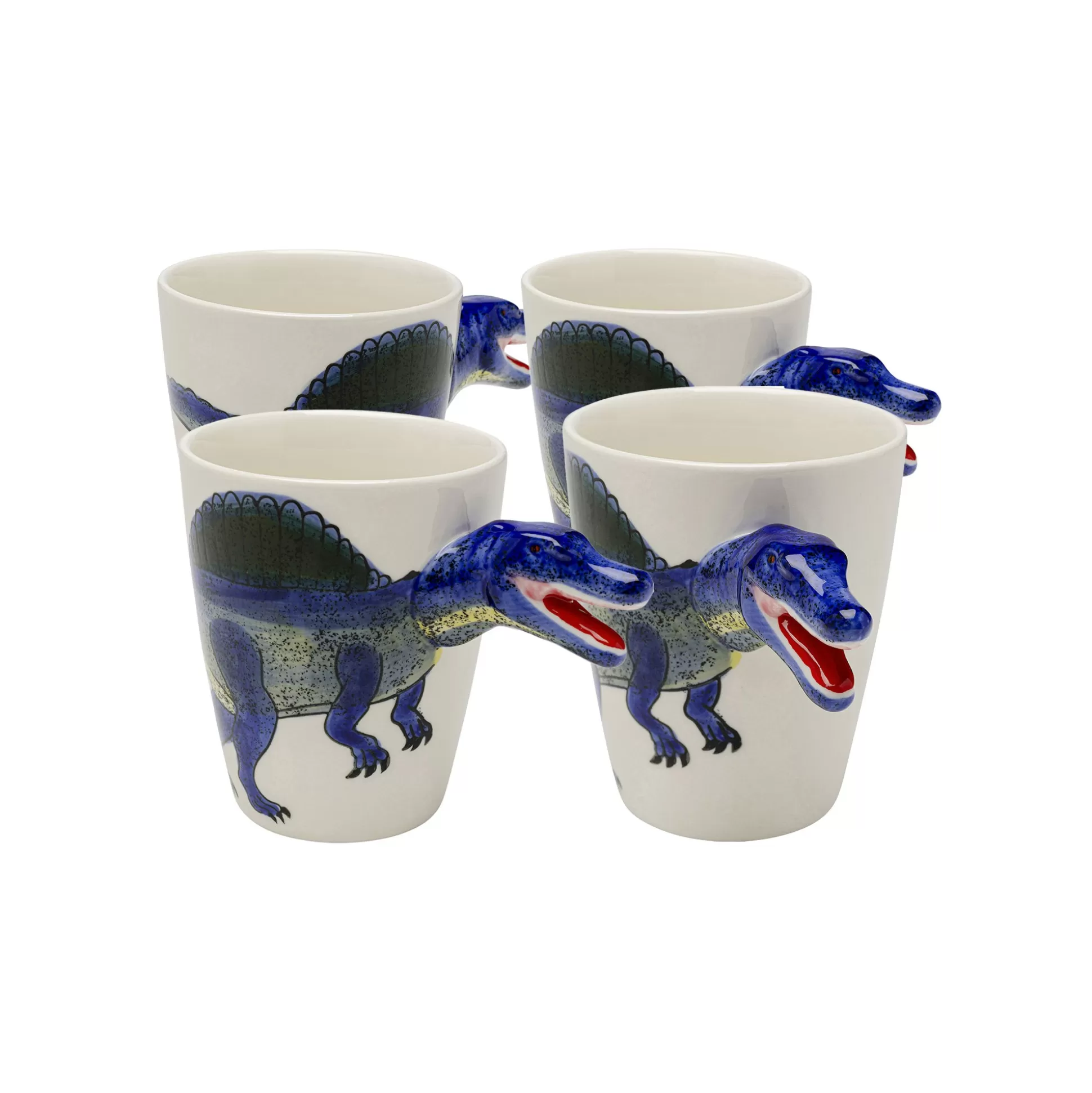 Mugs Dinosaure Bleu Set De 4 ^KARE Design Online