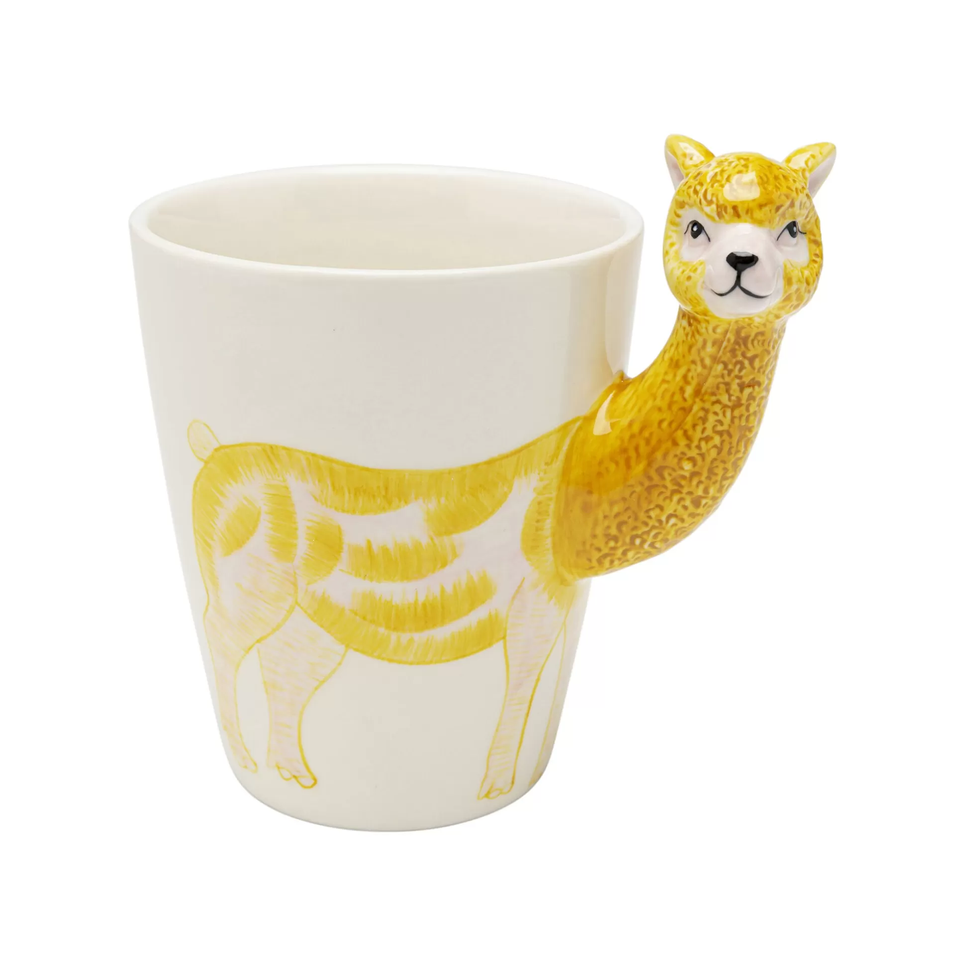 Mugs Lama Jaune Set De 4 ^KARE Design Discount