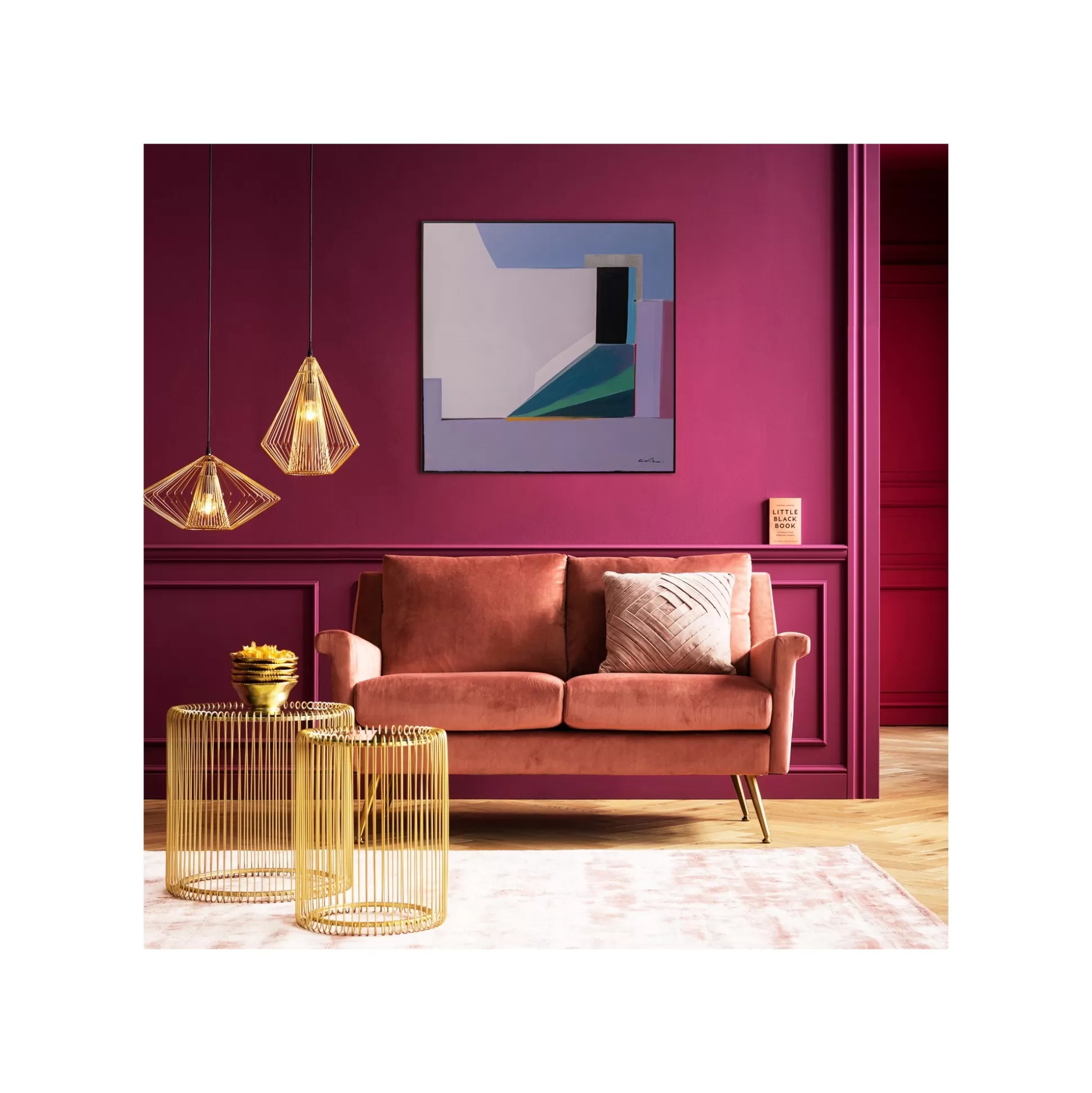 Peinture Abstract Shapes Violette 113x113cm ^KARE Design Hot