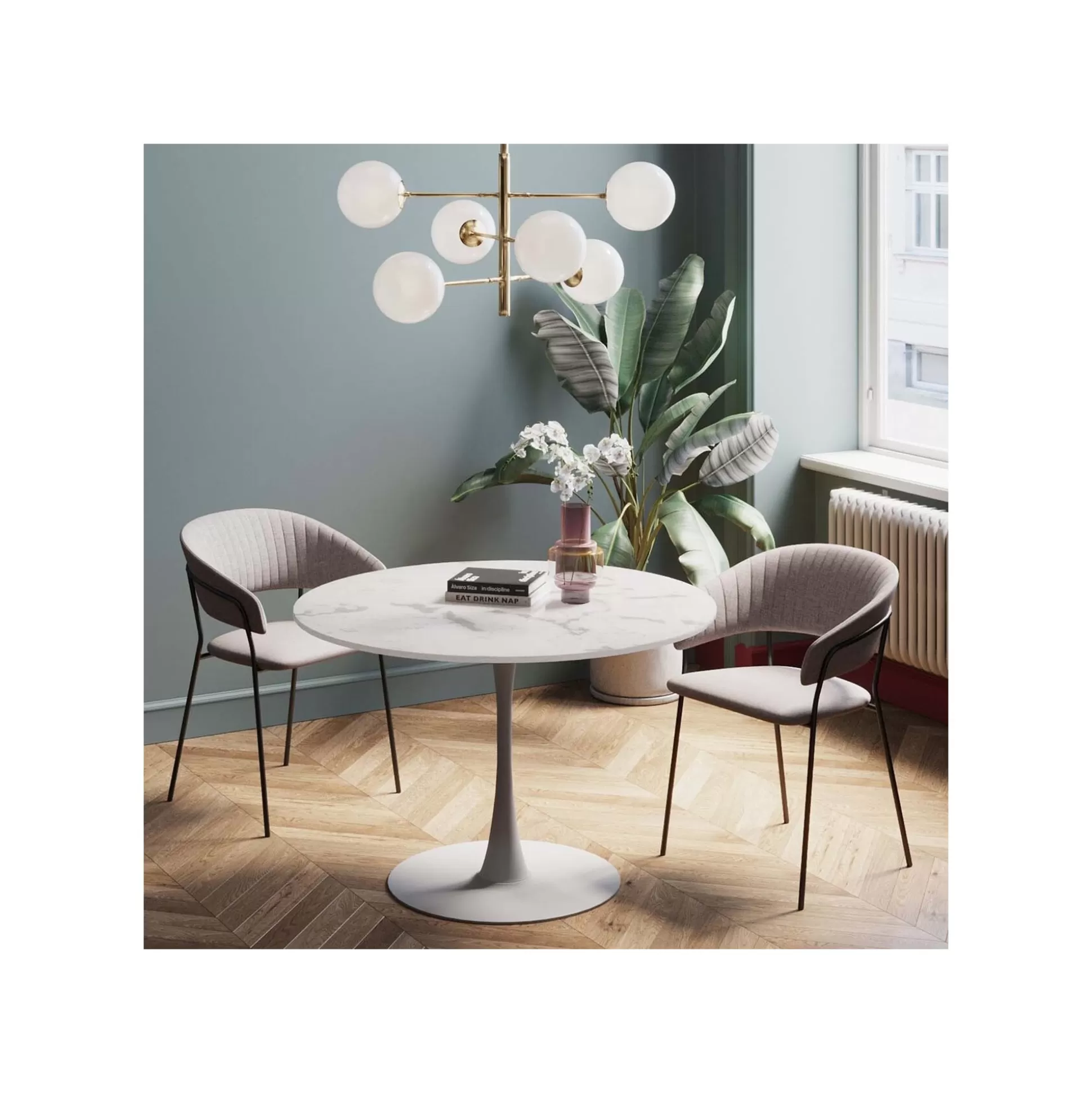 Plateau De Table Schickeria Effet Marbre Blanc ^KARE Design Sale