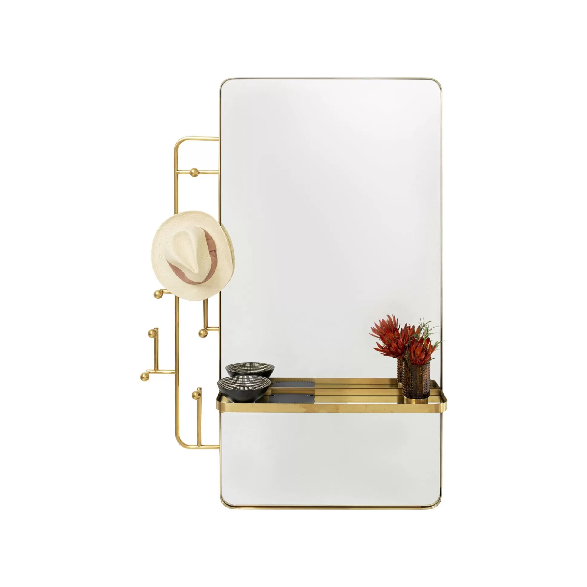 Portemanteau Miroir Tristan 150x76cm Doré ^KARE Design Store