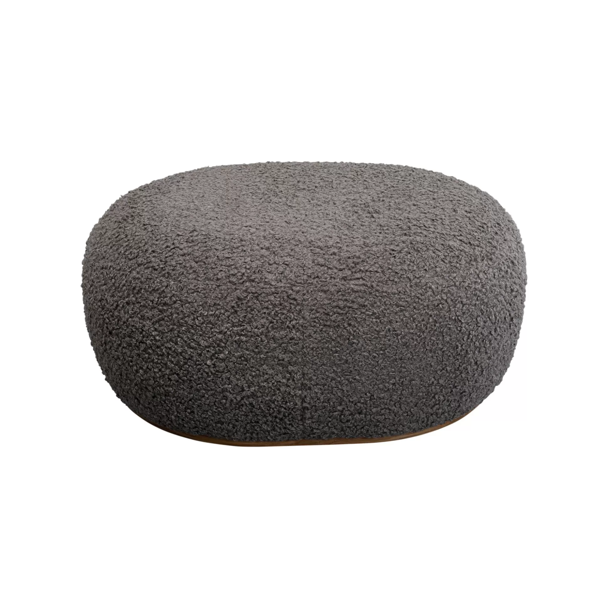 Pouf Pebble Boucle 81cm Gris ^KARE Design Cheap