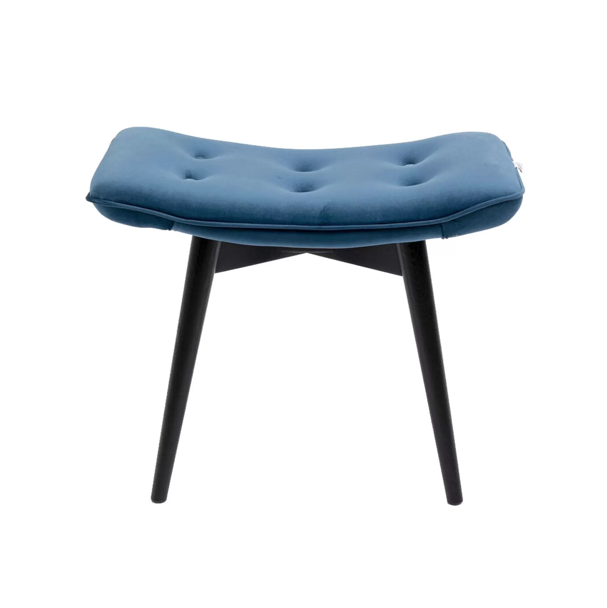 Repose-pieds Vicky Velours Bleu Pétrole ^KARE Design Cheap