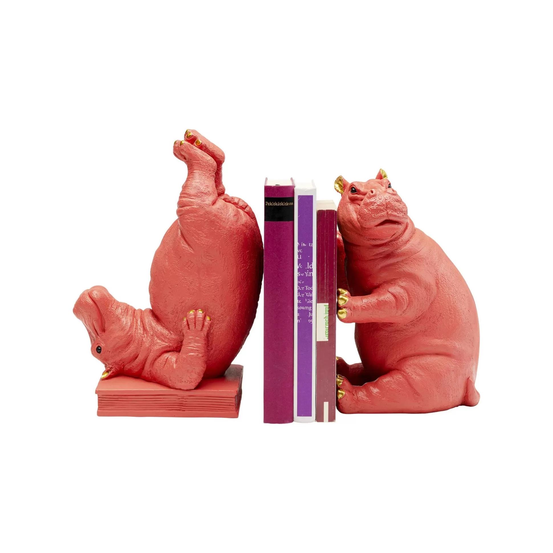 Serre-livres Hippopotames Roses Set De 2 ^KARE Design Best Sale