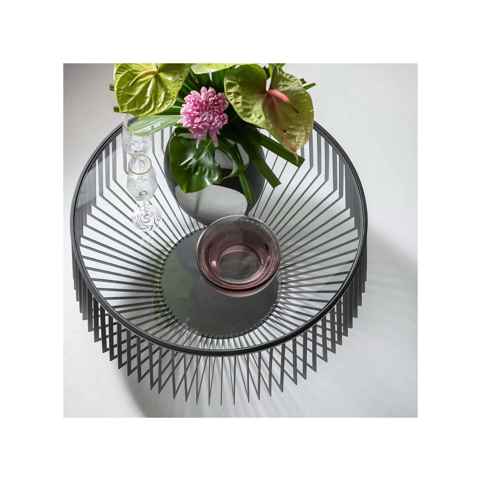 Table Basse Corinne 80cm Noire ^KARE Design Fashion