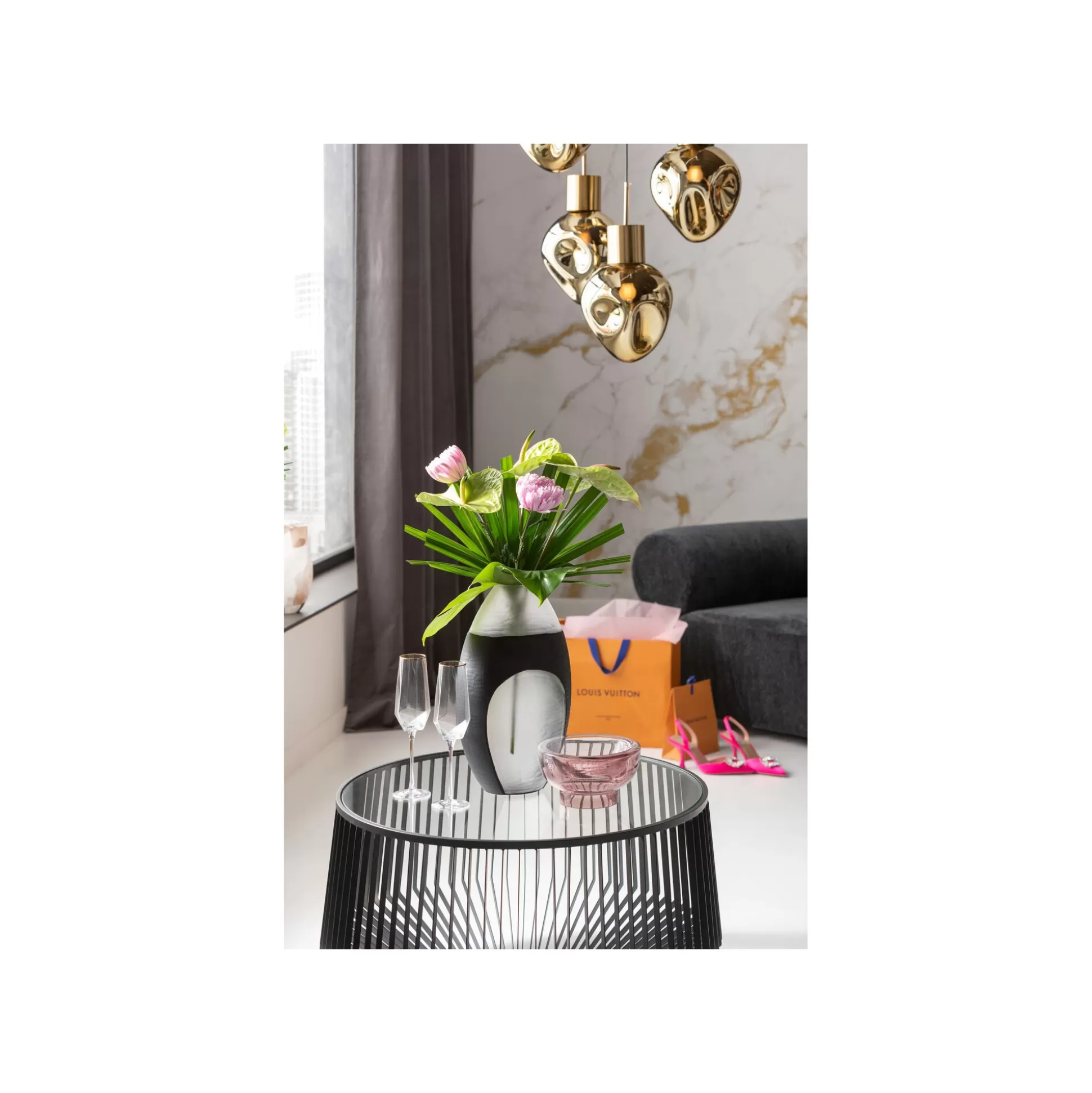 Table Basse Corinne 80cm Noire ^KARE Design Fashion