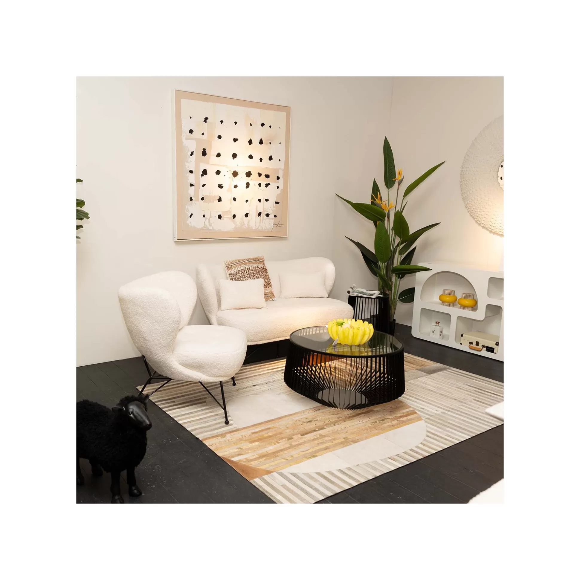 Table Basse Corinne 80cm Noire ^KARE Design Fashion