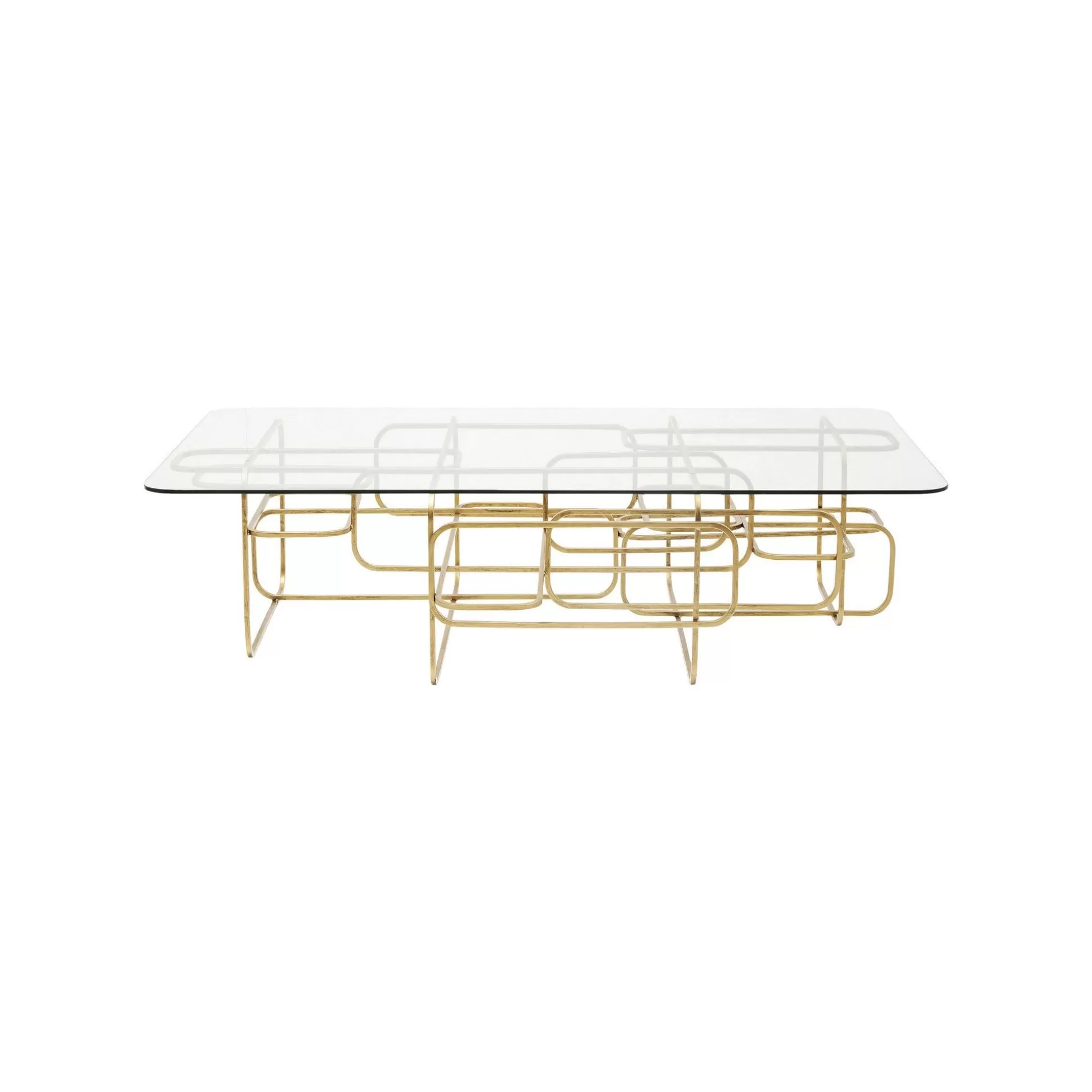 Table Basse Meander 140x80cm Dorée ^KARE Design Discount