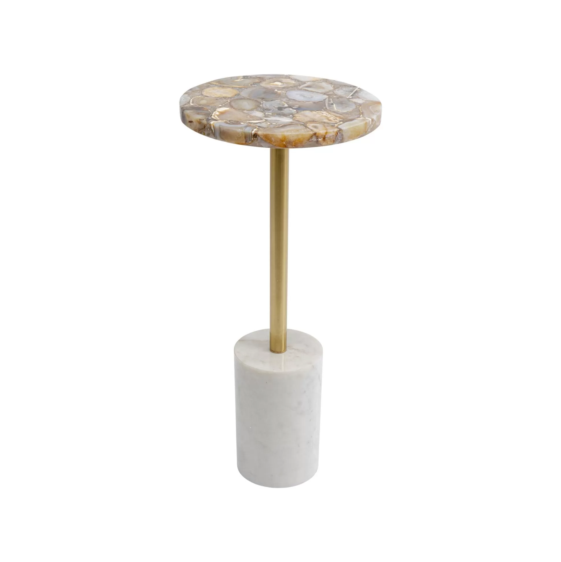 Table D'appoint Agate Marbre Blanc 25cm ^KARE Design Outlet