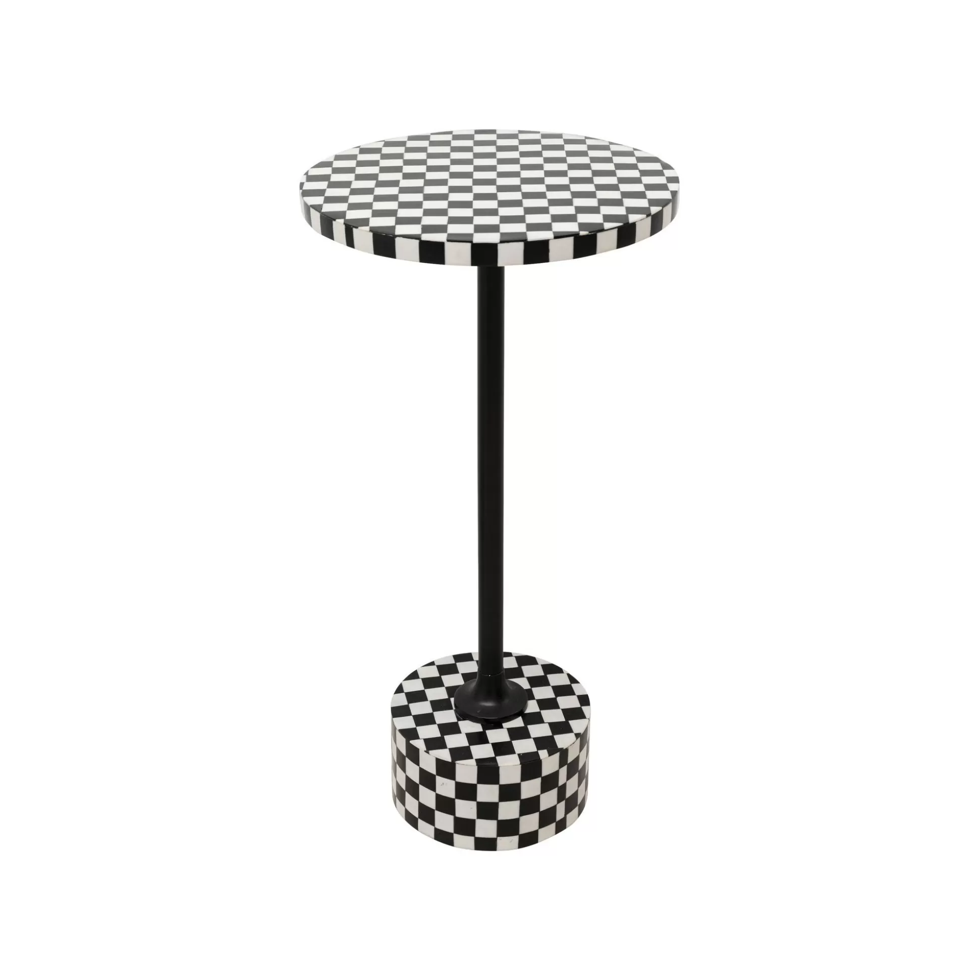 Table D'appoint Domero Chess 25cm Noire Et Blanche ^KARE Design Online