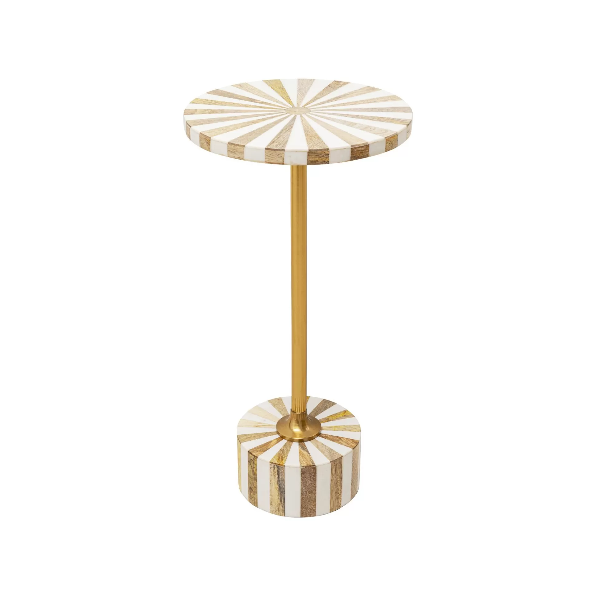 Table D'appoint Domero Cirque 25cm Blanche Et Dorée ^KARE Design Online