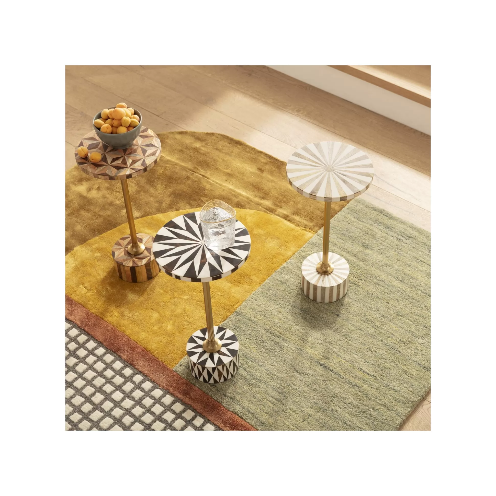 Table D'appoint Domero Cirque 40cm Blanche Et Dorée ^KARE Design Cheap