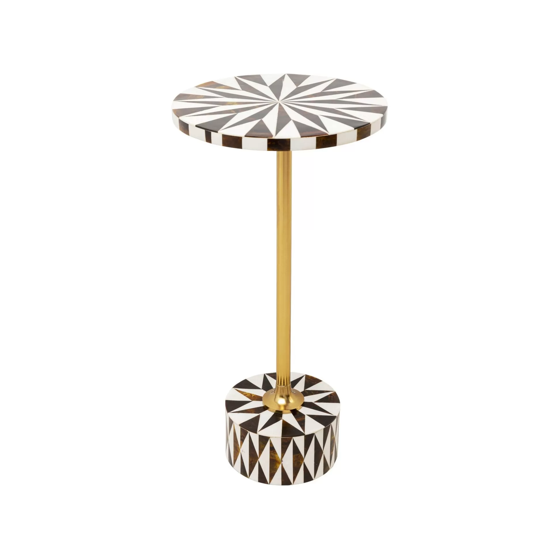 Table D'appoint Domero Star 25cm Marron Et Blanche ^KARE Design Discount