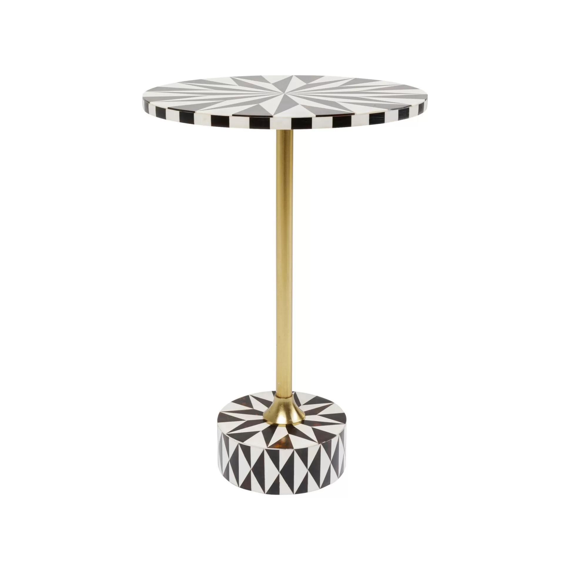 Table D'appoint Domero Star 40cm Marron Et Blanche ^KARE Design Best