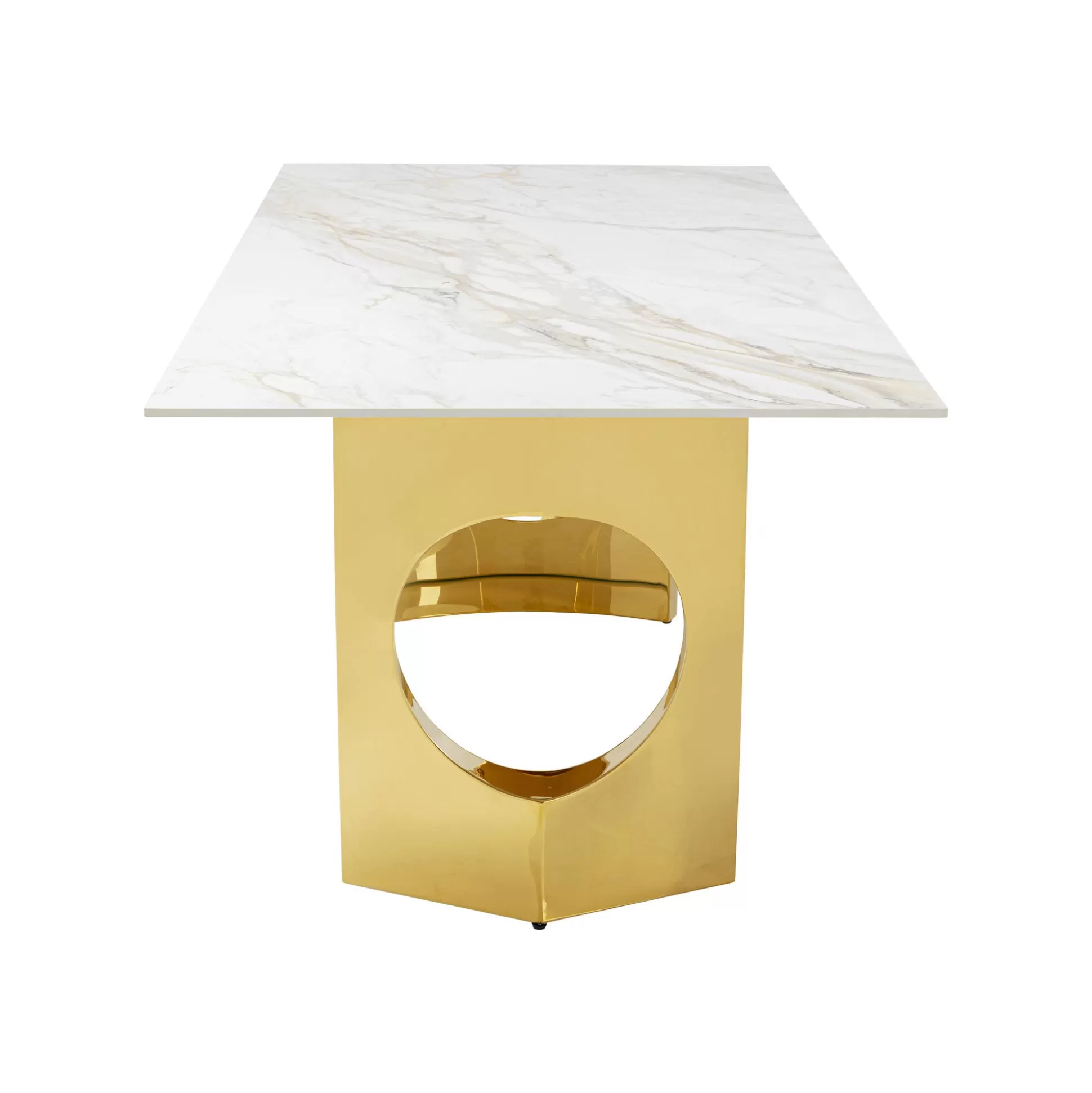 Table Eternity Oho Blanche Et Dorée 180x90cm ^KARE Design Fashion