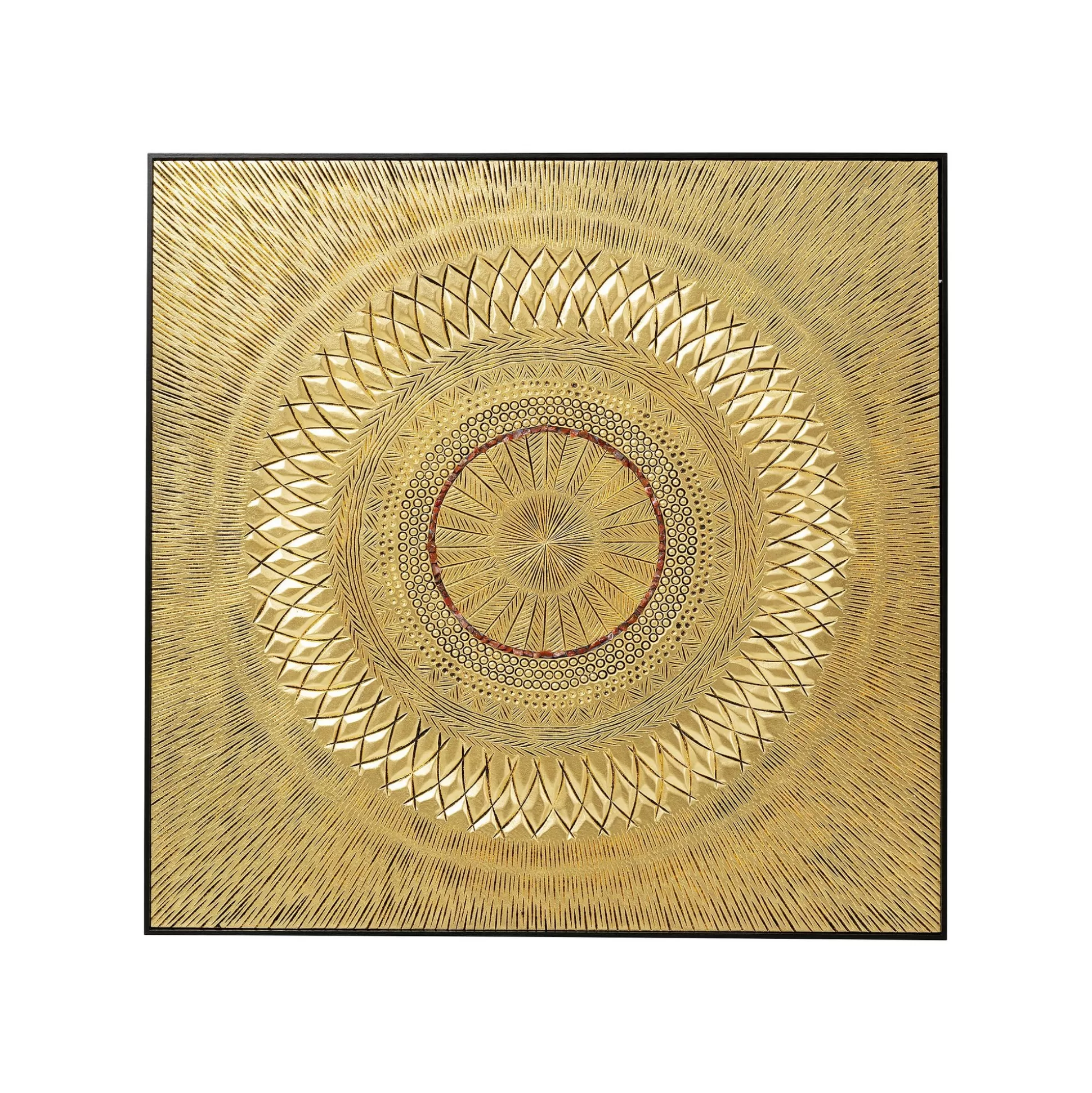 Tableau Art Geometric Circle Doré 120x120cm ^KARE Design Best Sale