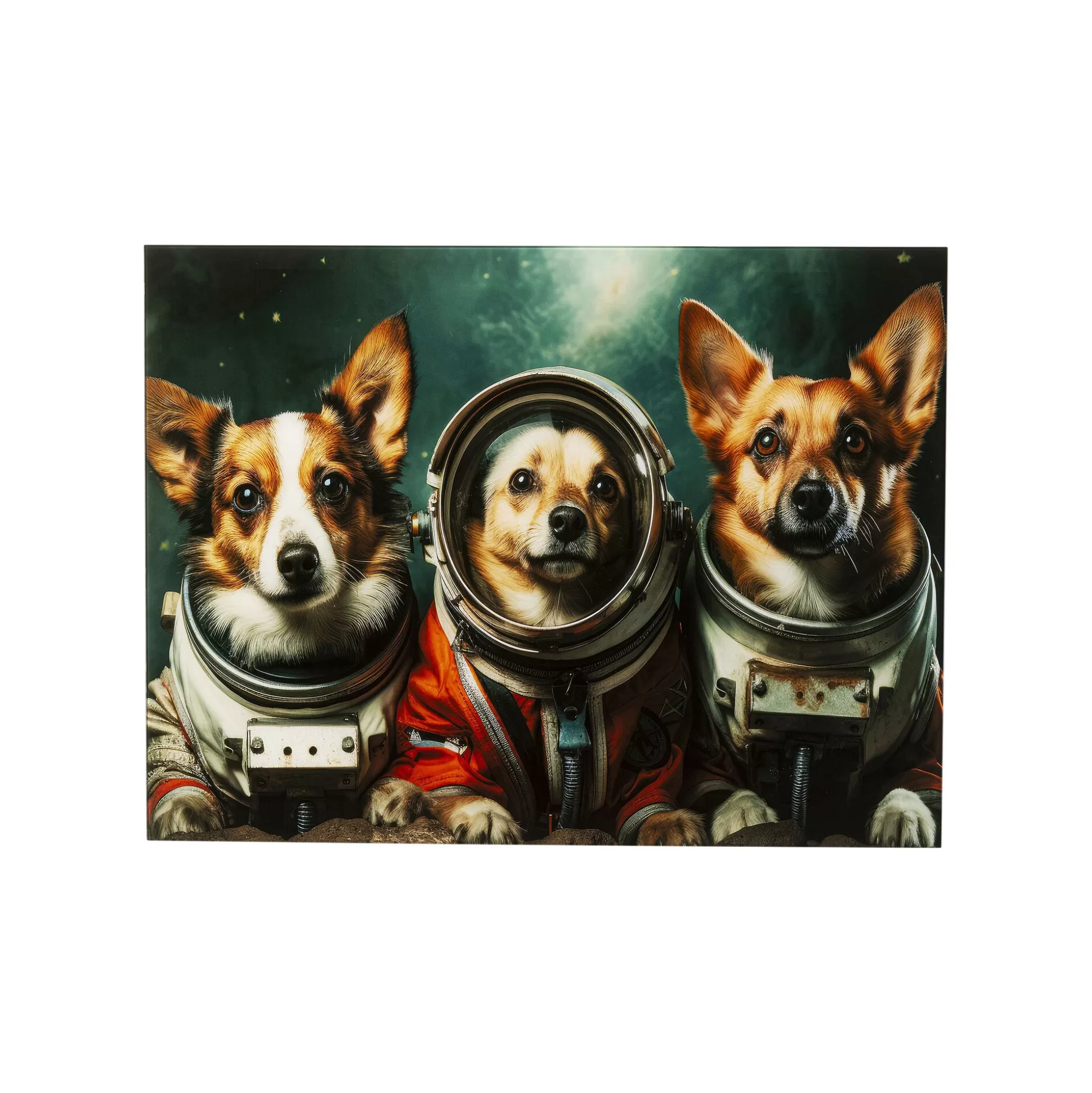 Tableau En Verre Chiens Astronautes 80x60cm ^KARE Design Cheap