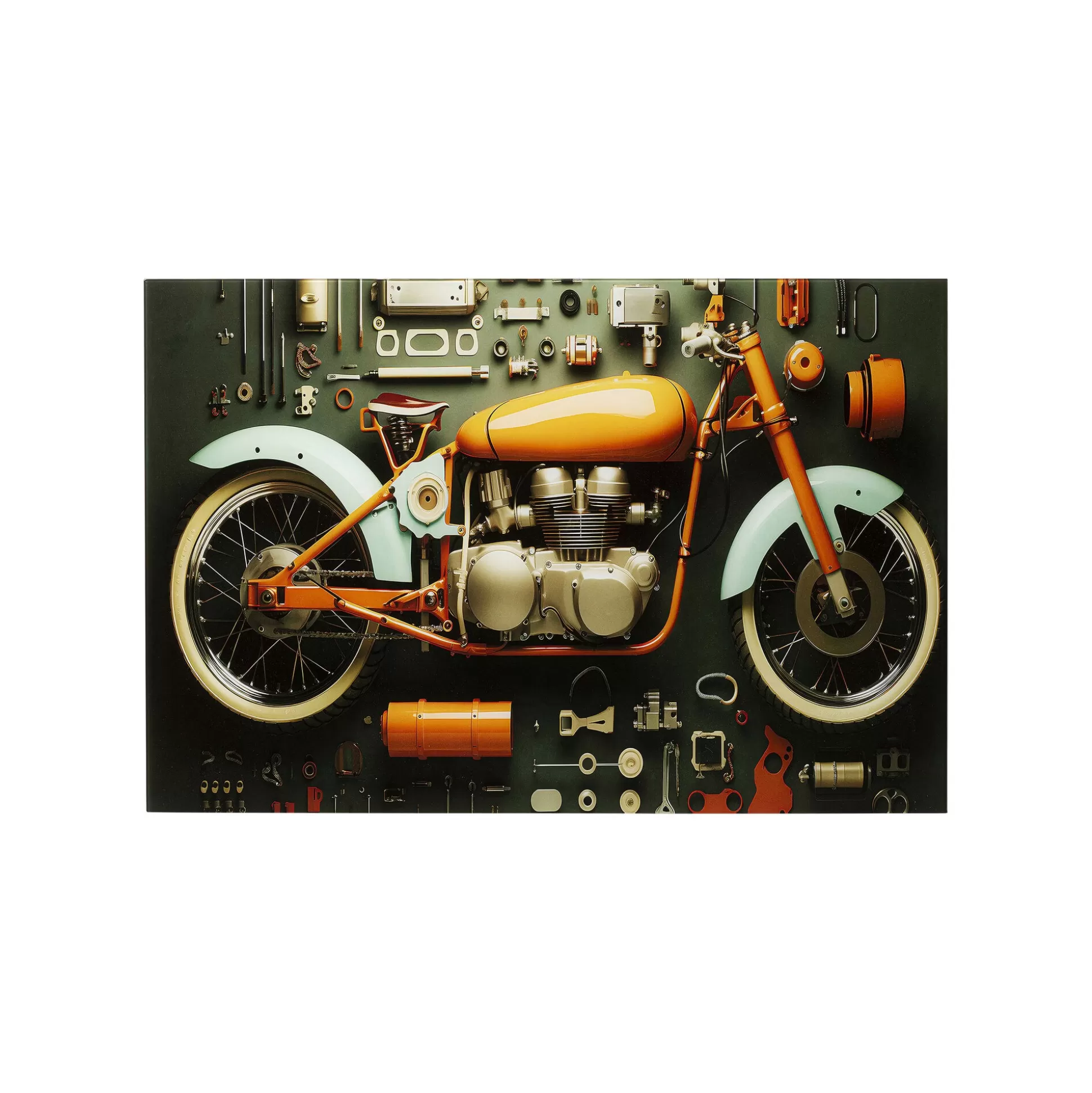 Tableau En Verre Garage Moto 80x60cm ^KARE Design Shop