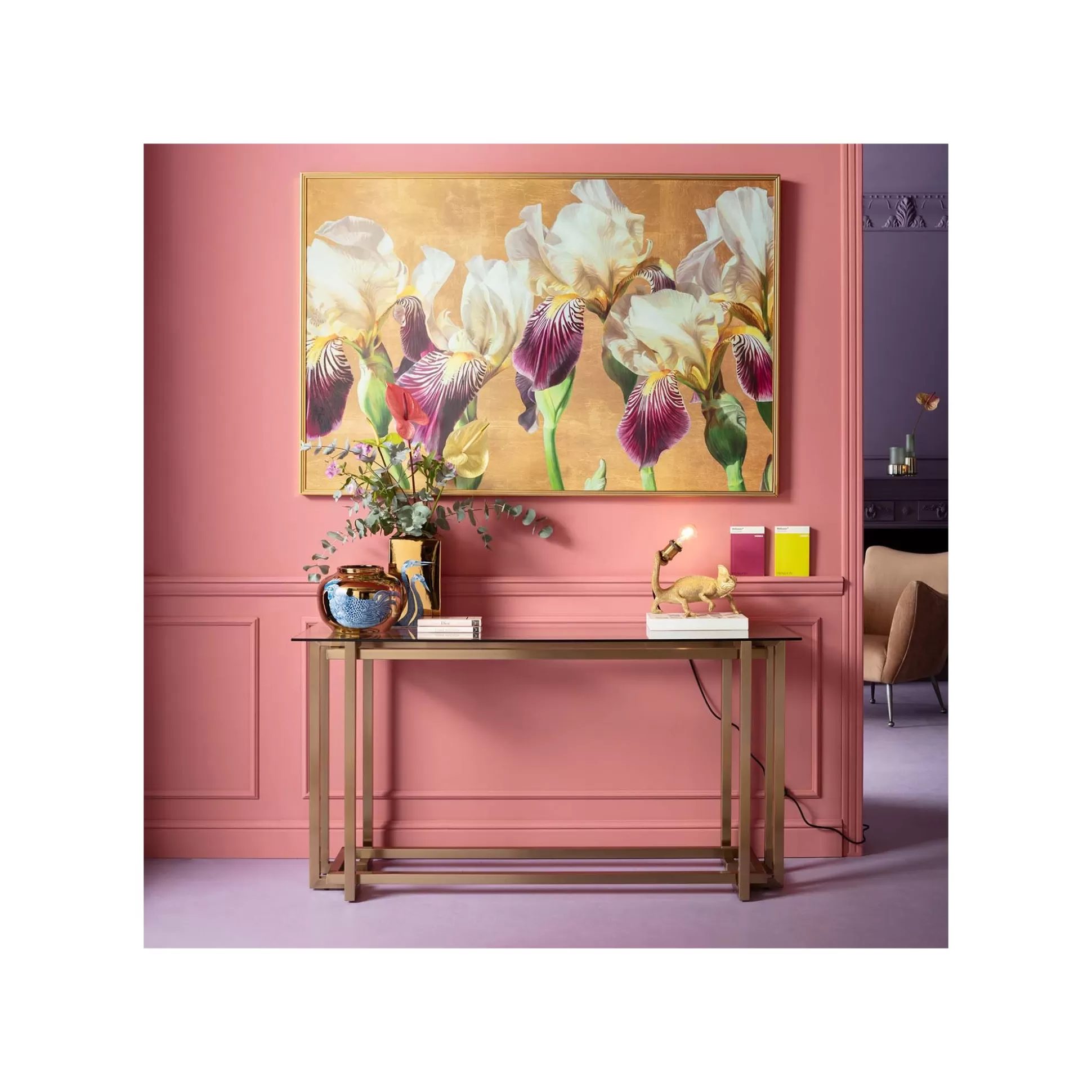 Tableau Fleurs Iris 150x100cm ^KARE Design New