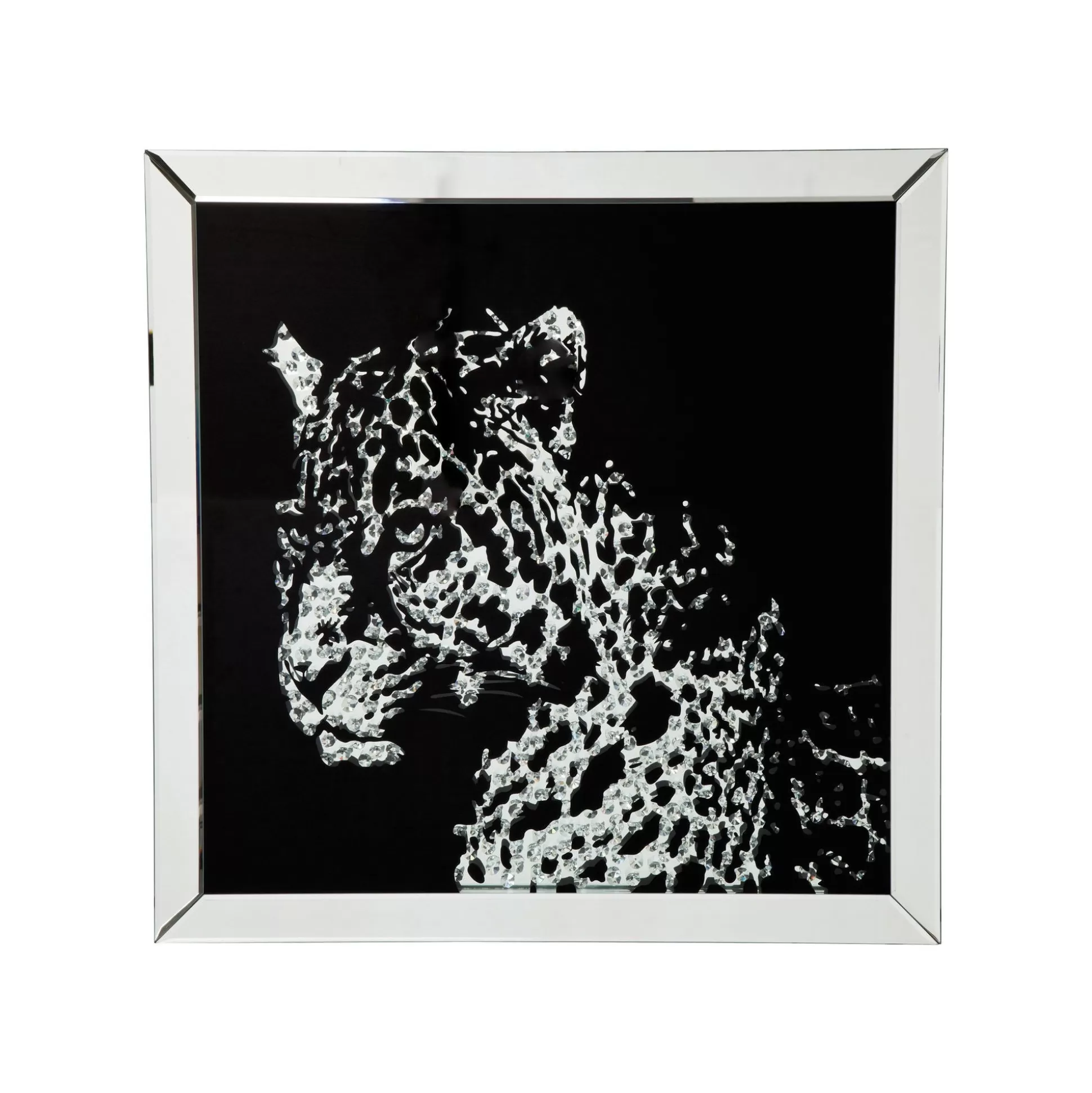 Tableau Frame Miroir Léopard 80x80cm ^KARE Design Discount