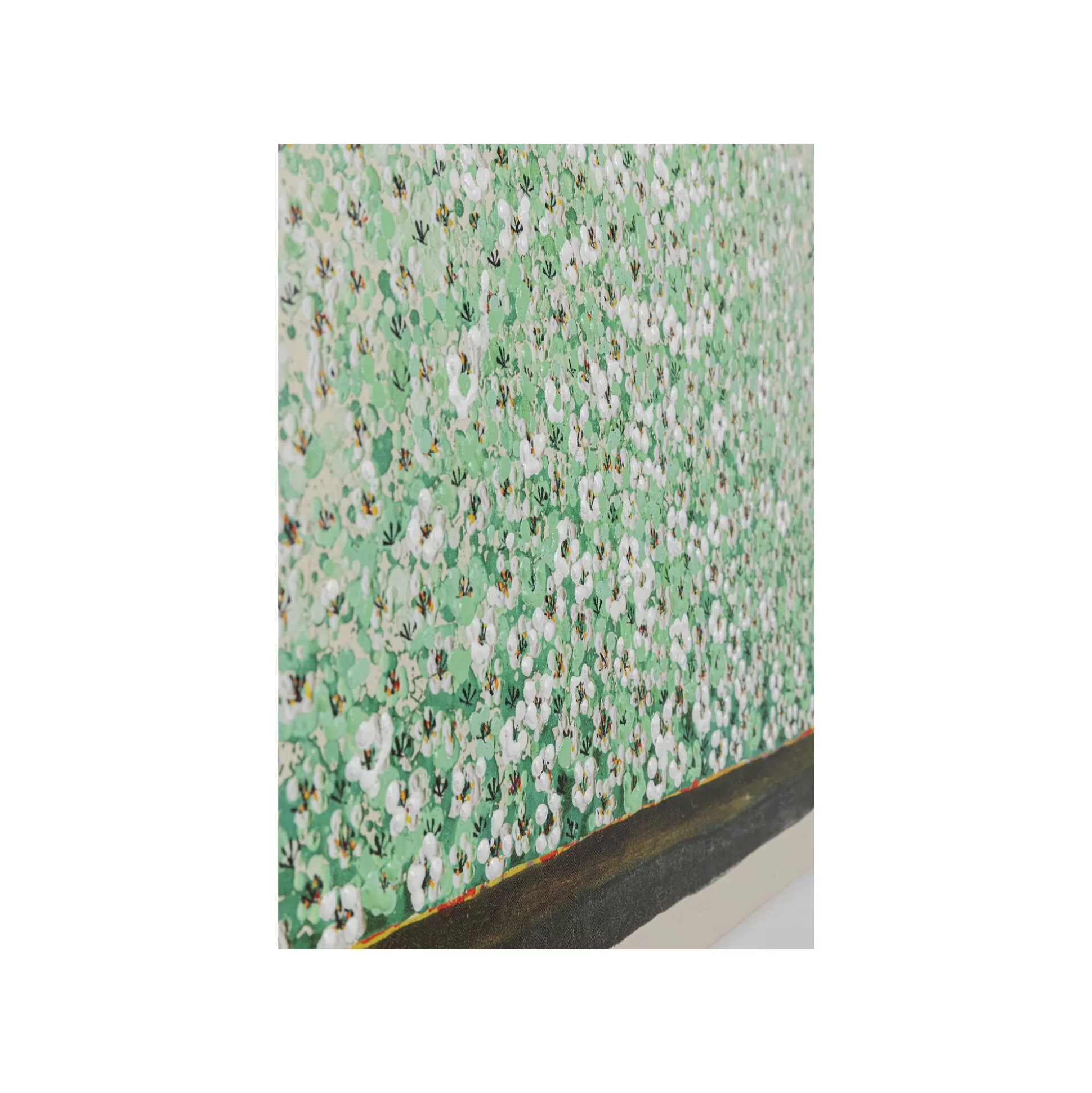 Tableau Touched Fleurs Pirogue Beige Et Vert 80x100cm ^KARE Design Online