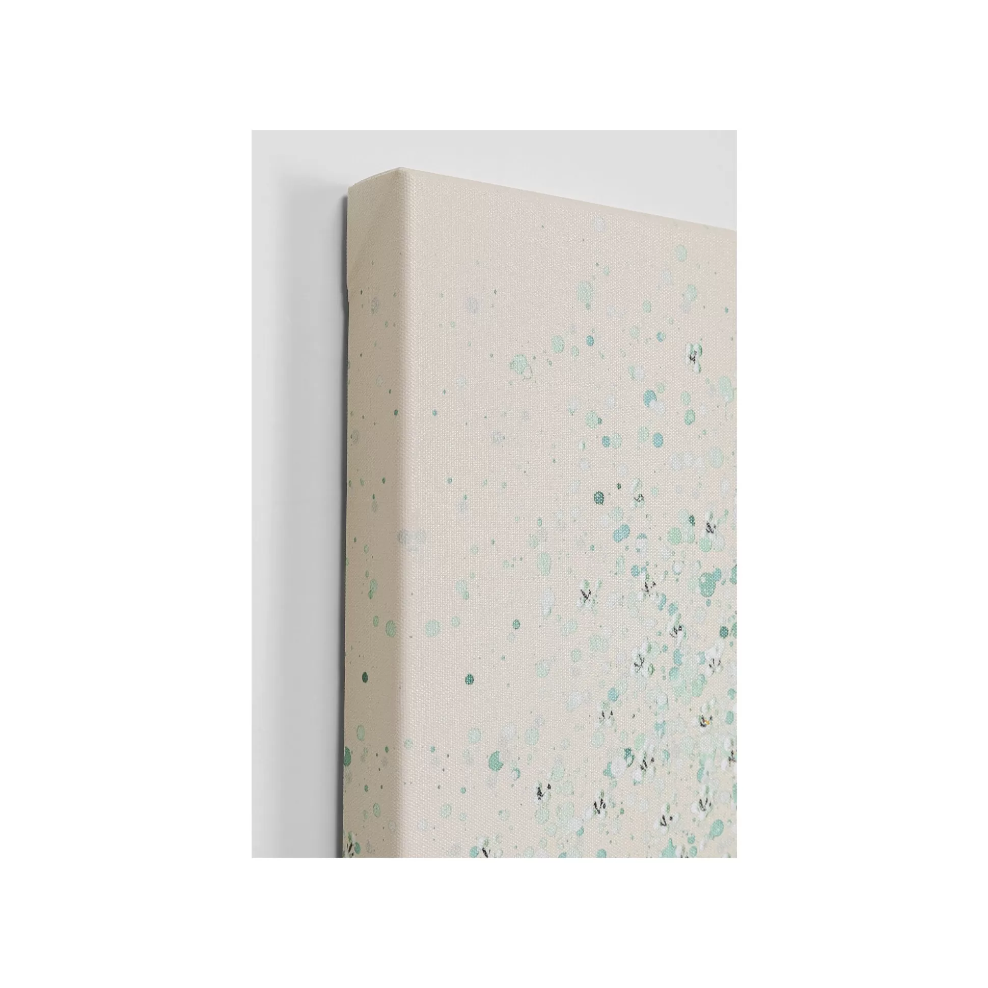 Tableau Touched Fleurs Pirogue Beige Et Vert 80x100cm ^KARE Design Online