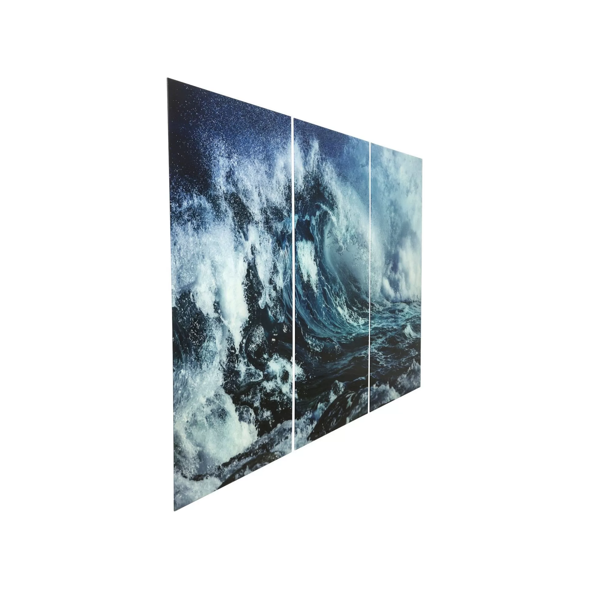 Tableaux En Verre Triptychon Vague 240x160cm Set De 3 ^KARE Design Best