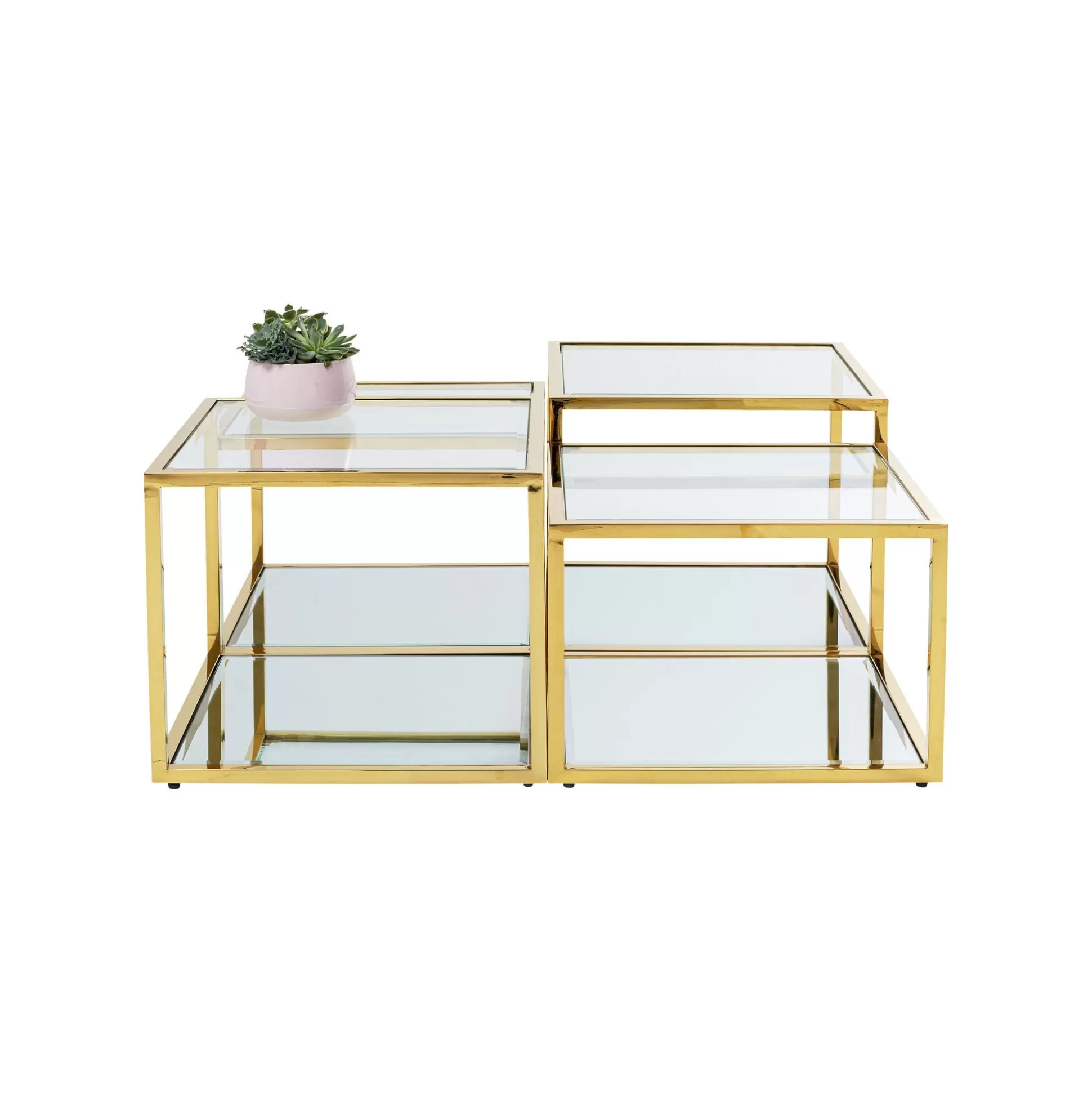 Tables Basses Orion Set De 4 Dorées ^KARE Design Outlet