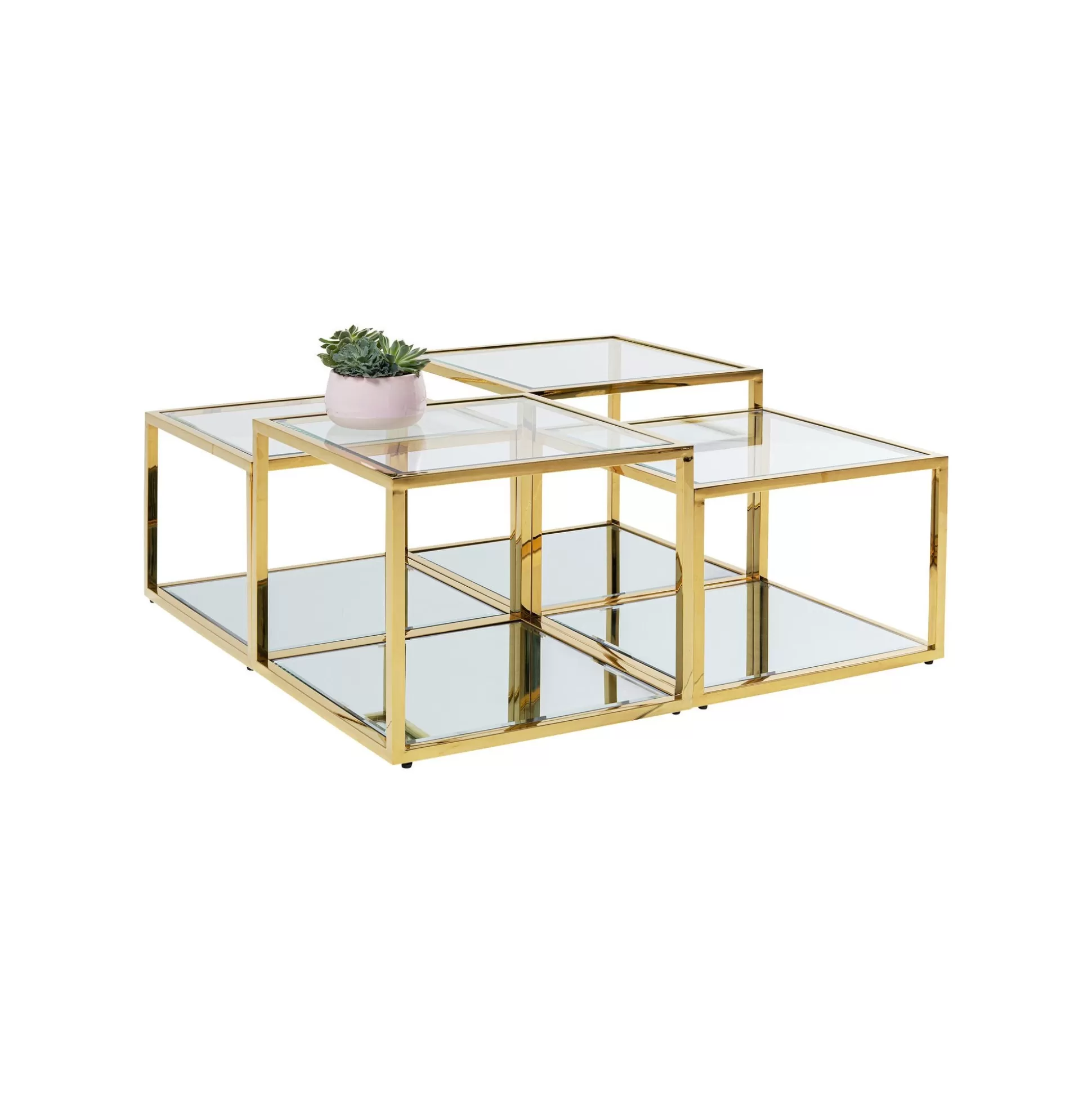 Tables Basses Orion Set De 4 Dorées ^KARE Design Outlet