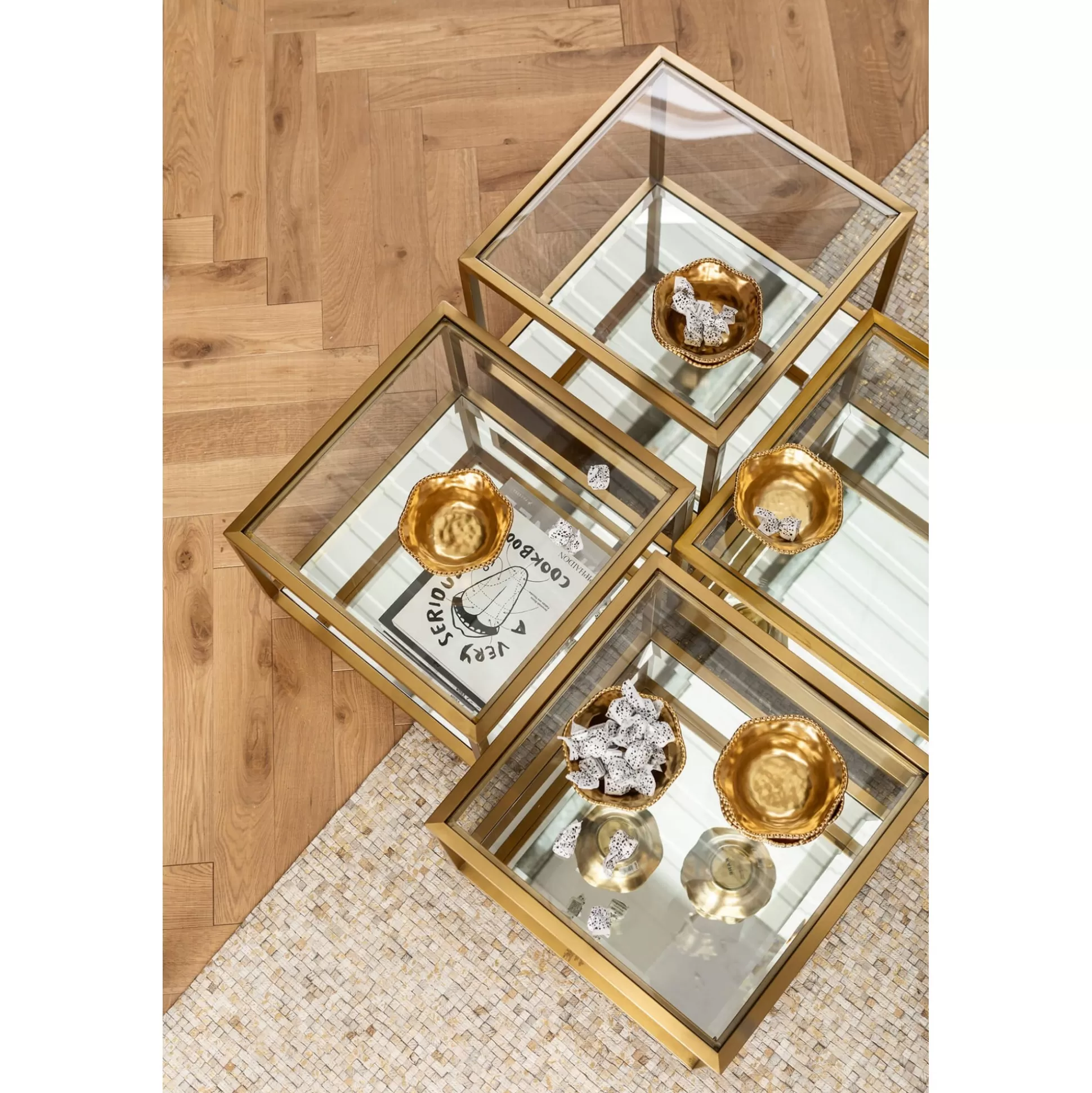 Tables Basses Orion Set De 4 Dorées ^KARE Design Outlet