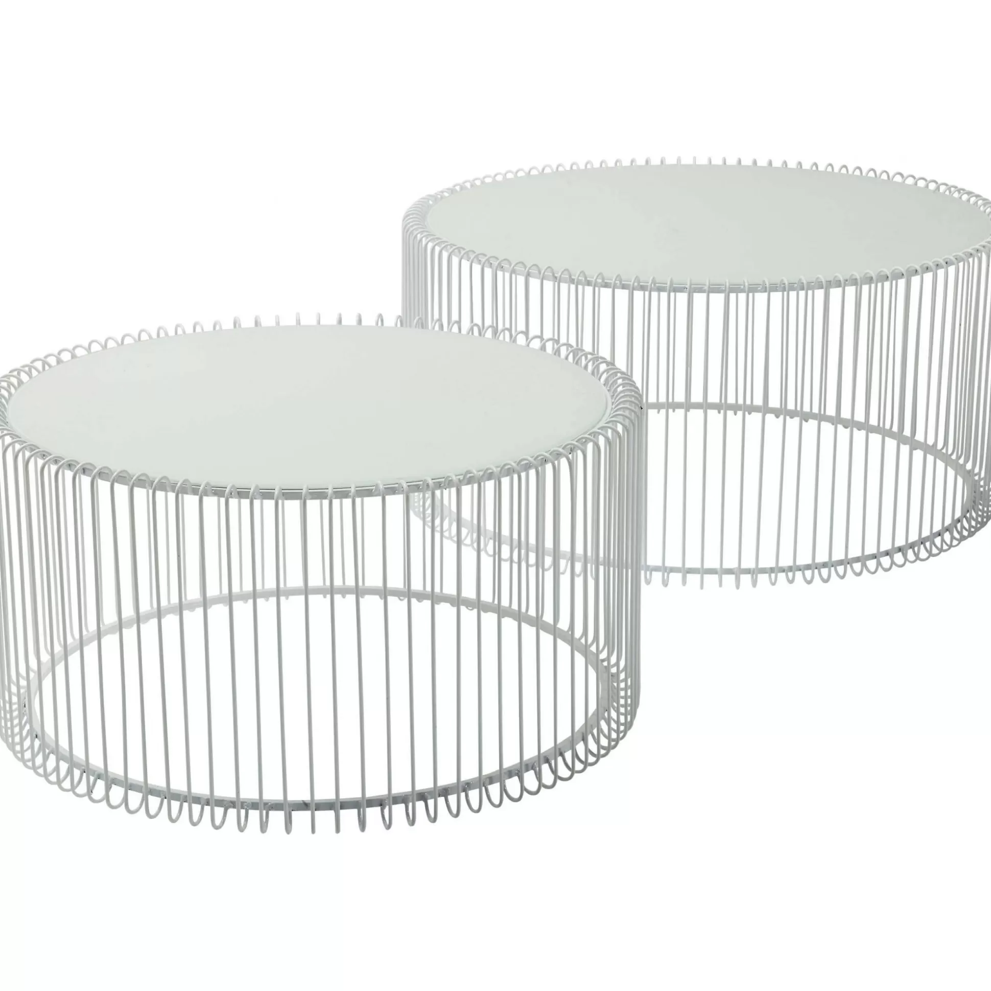 Tables Basses Rondes Wire Set De 2 Blanches ^KARE Design Best