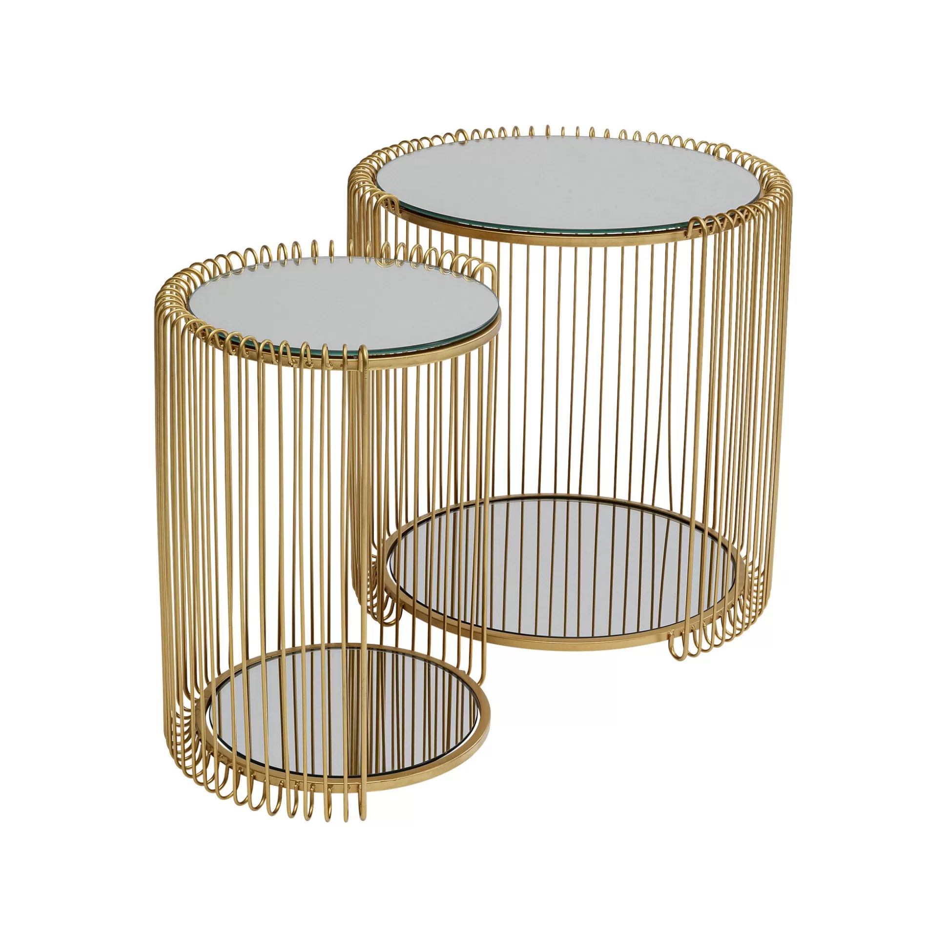 Tables D'appoint Wire Double Laiton Set De 2 ^KARE Design Outlet