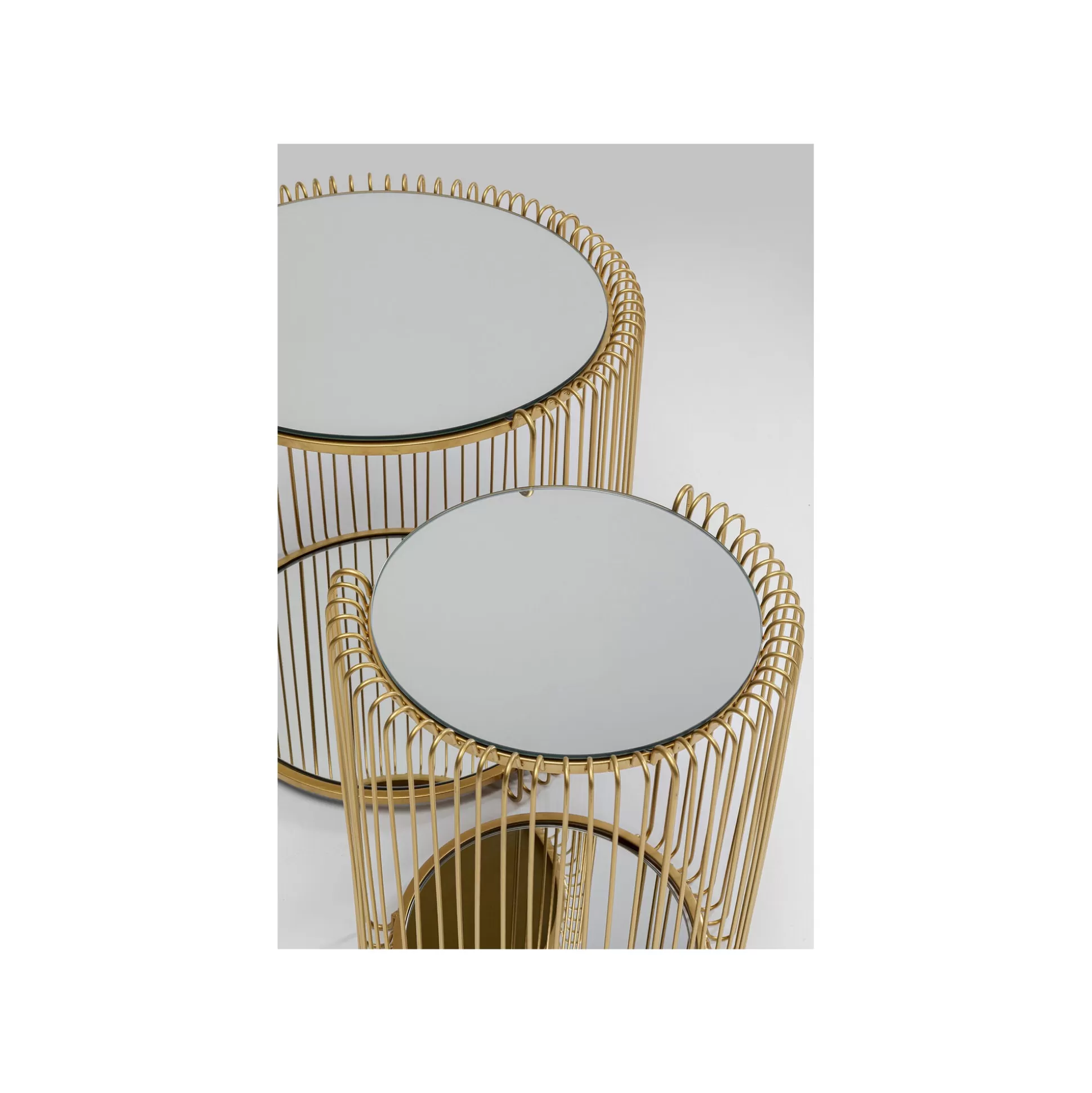 Tables D'appoint Wire Double Laiton Set De 2 ^KARE Design Outlet