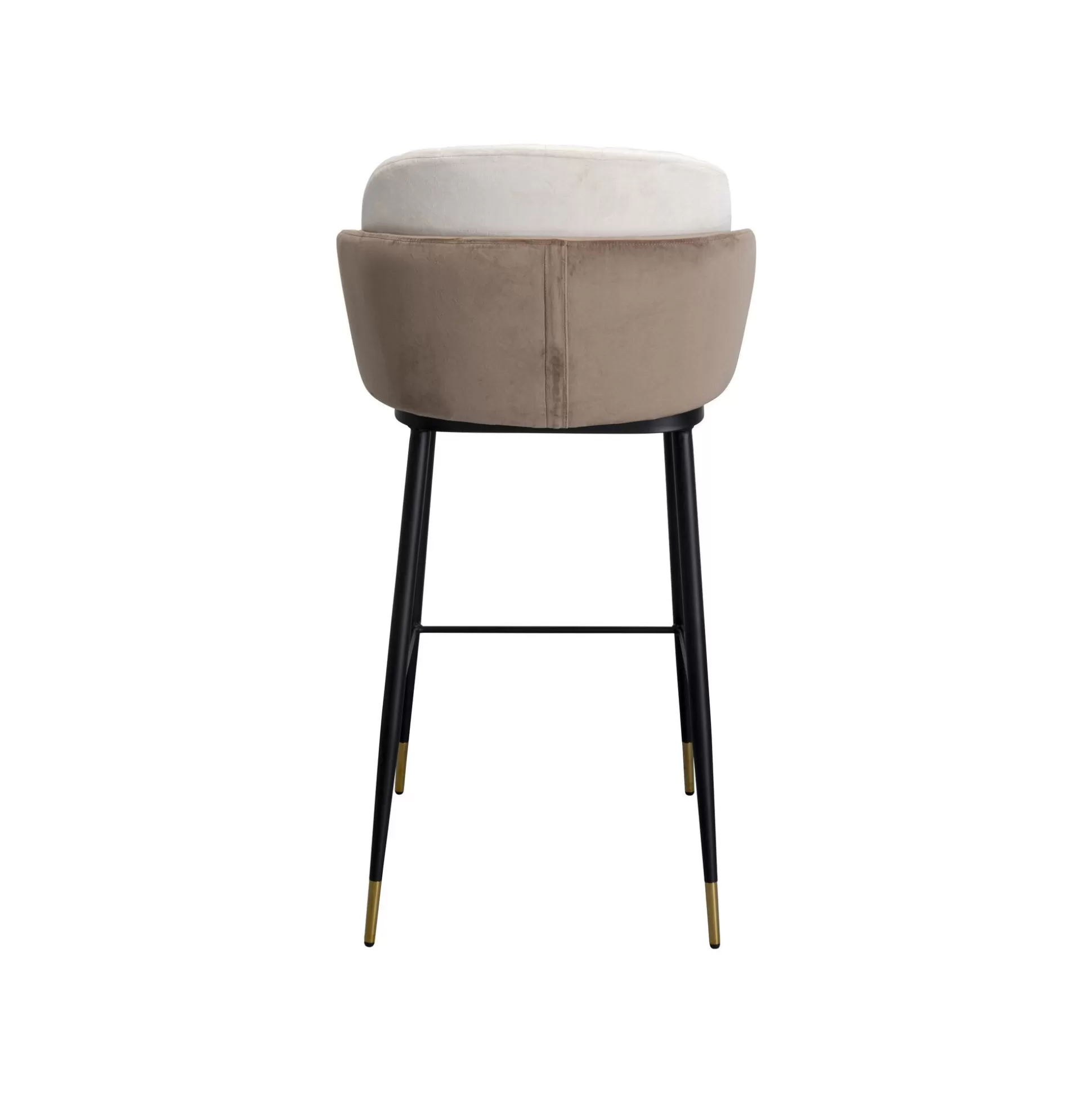 Tabouret De Bar Hojas Velours Beige Et Taupe ^KARE Design Store