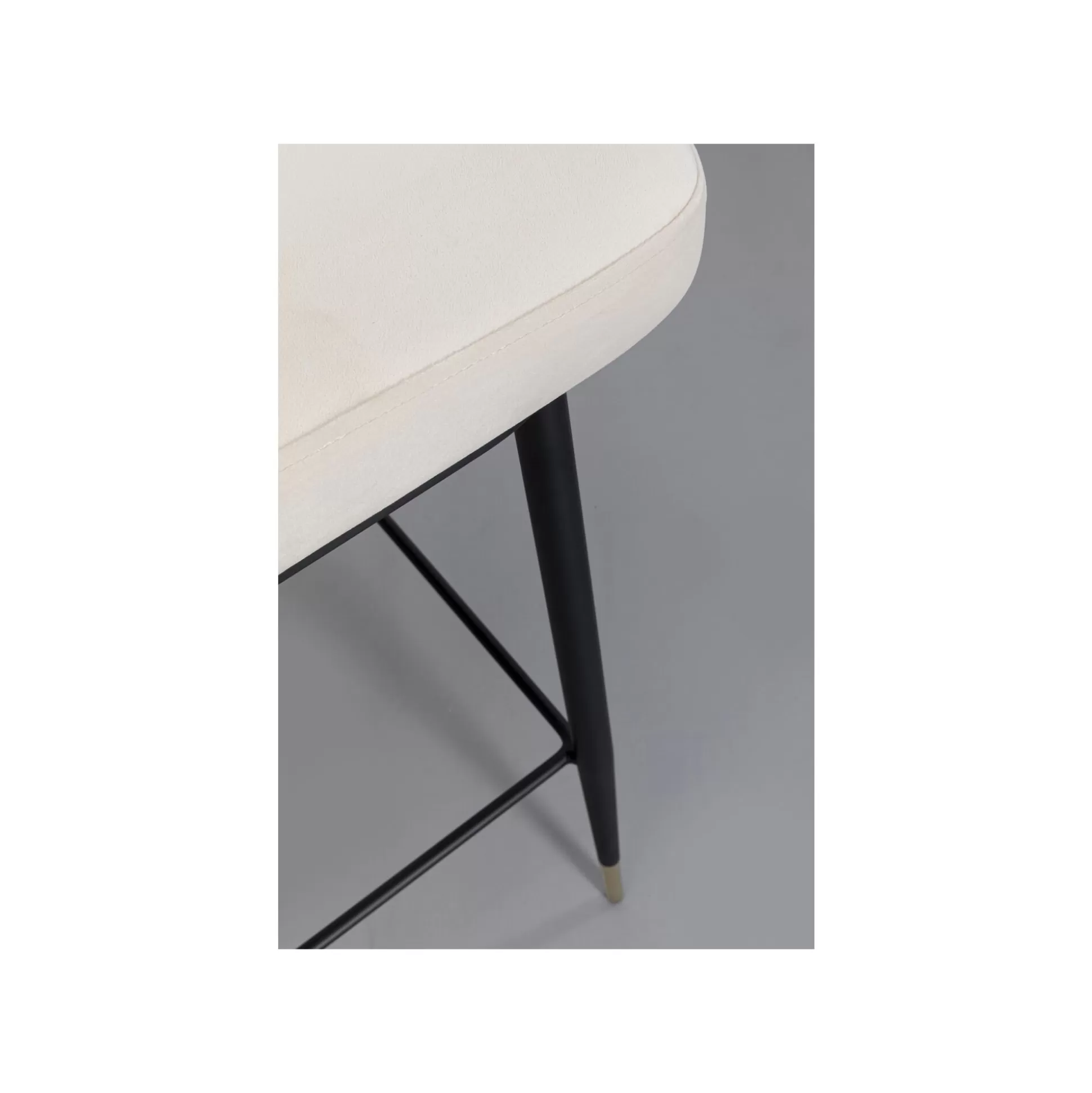 Tabouret De Bar Hojas Velours Beige Et Taupe ^KARE Design Store