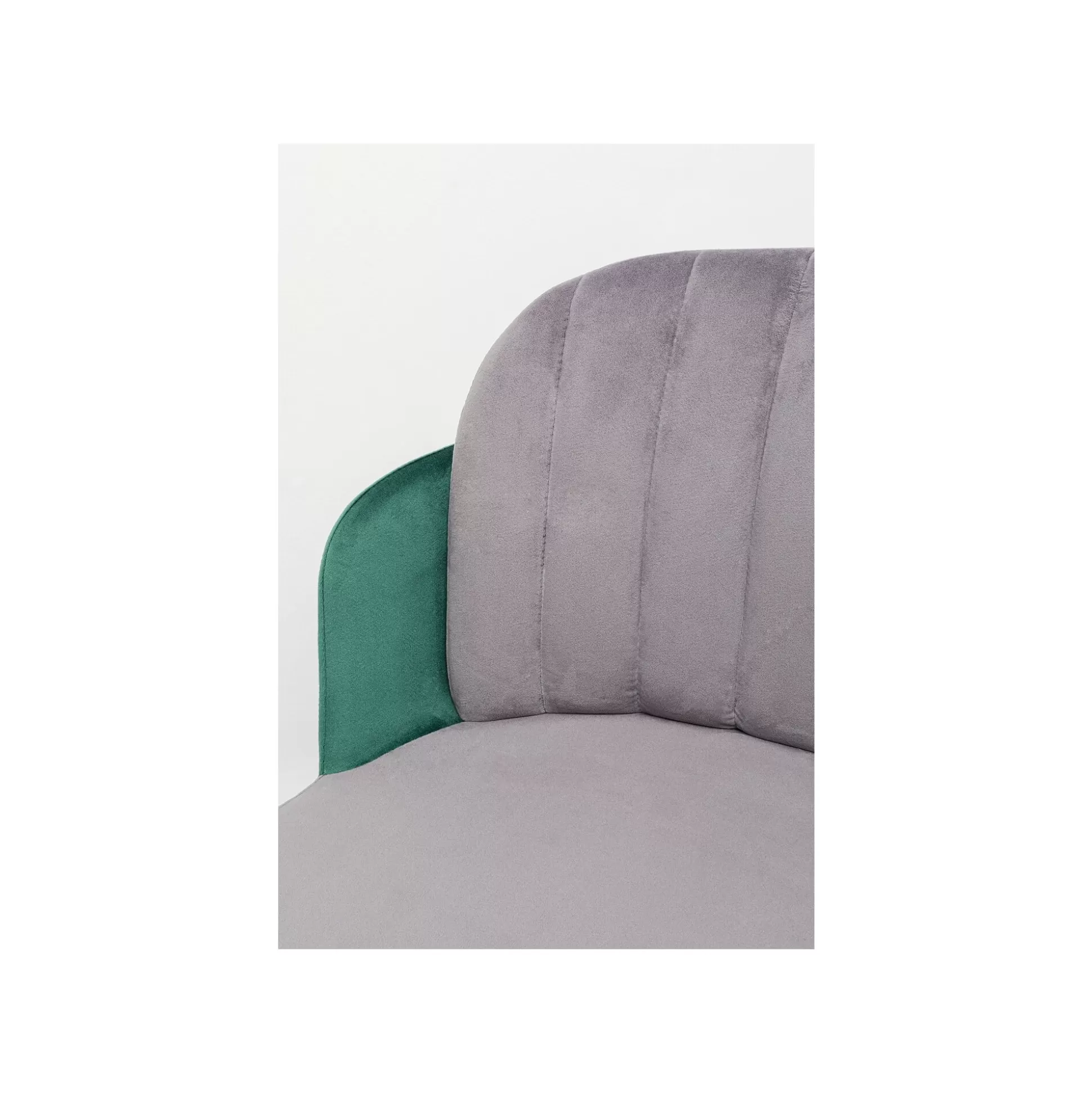 Tabouret De Bar Hojas Velours Gris Et Vert ^KARE Design Outlet